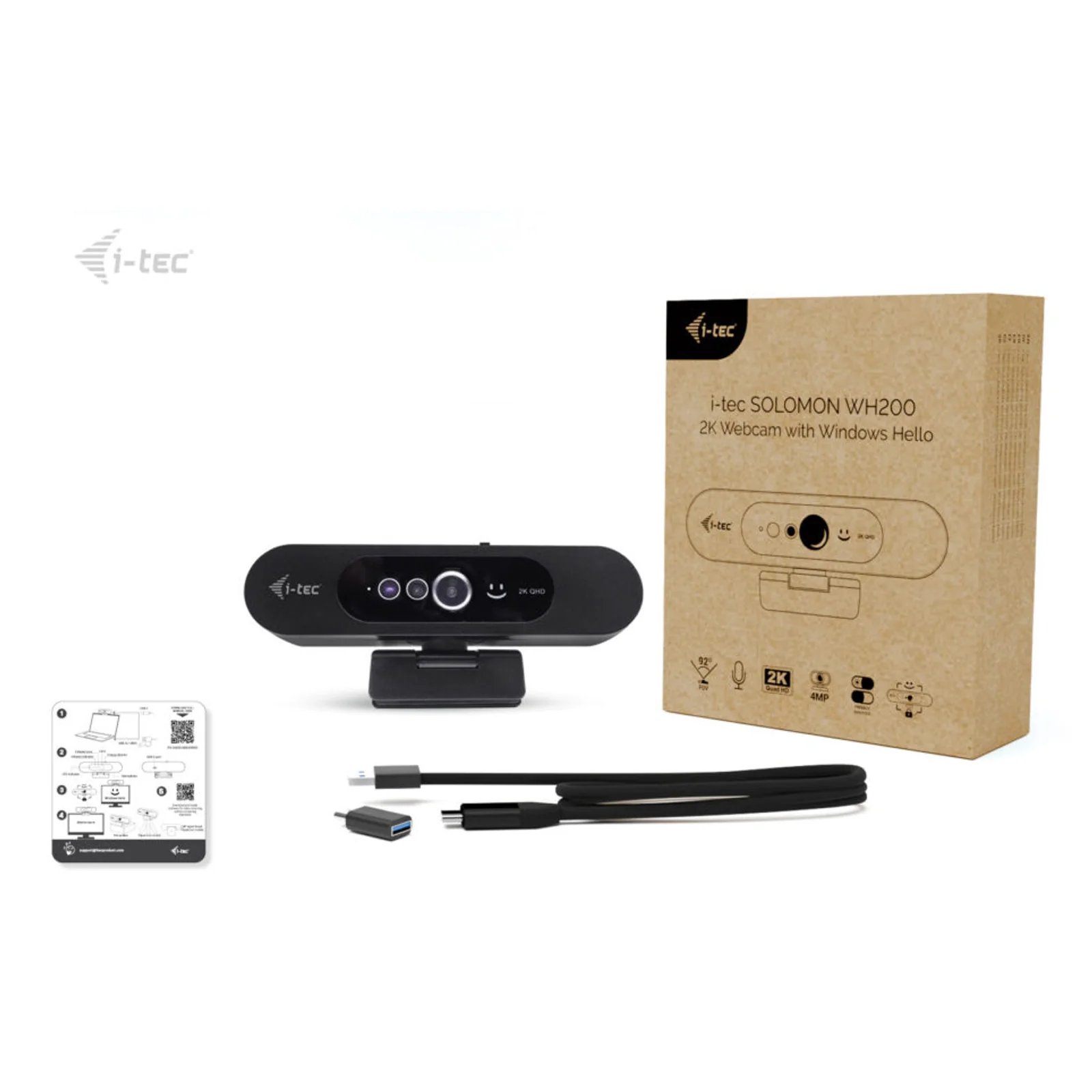 i-tec SOLOMON WH200 2K Webcam Windows Hello