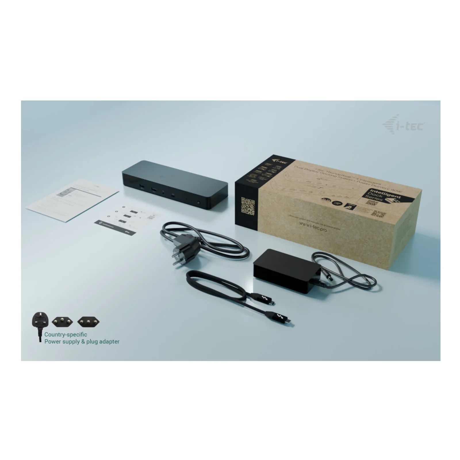 i-tec Thunderbolt 4 Intelligent Dual Display Docking Station + Power Delivery 90W