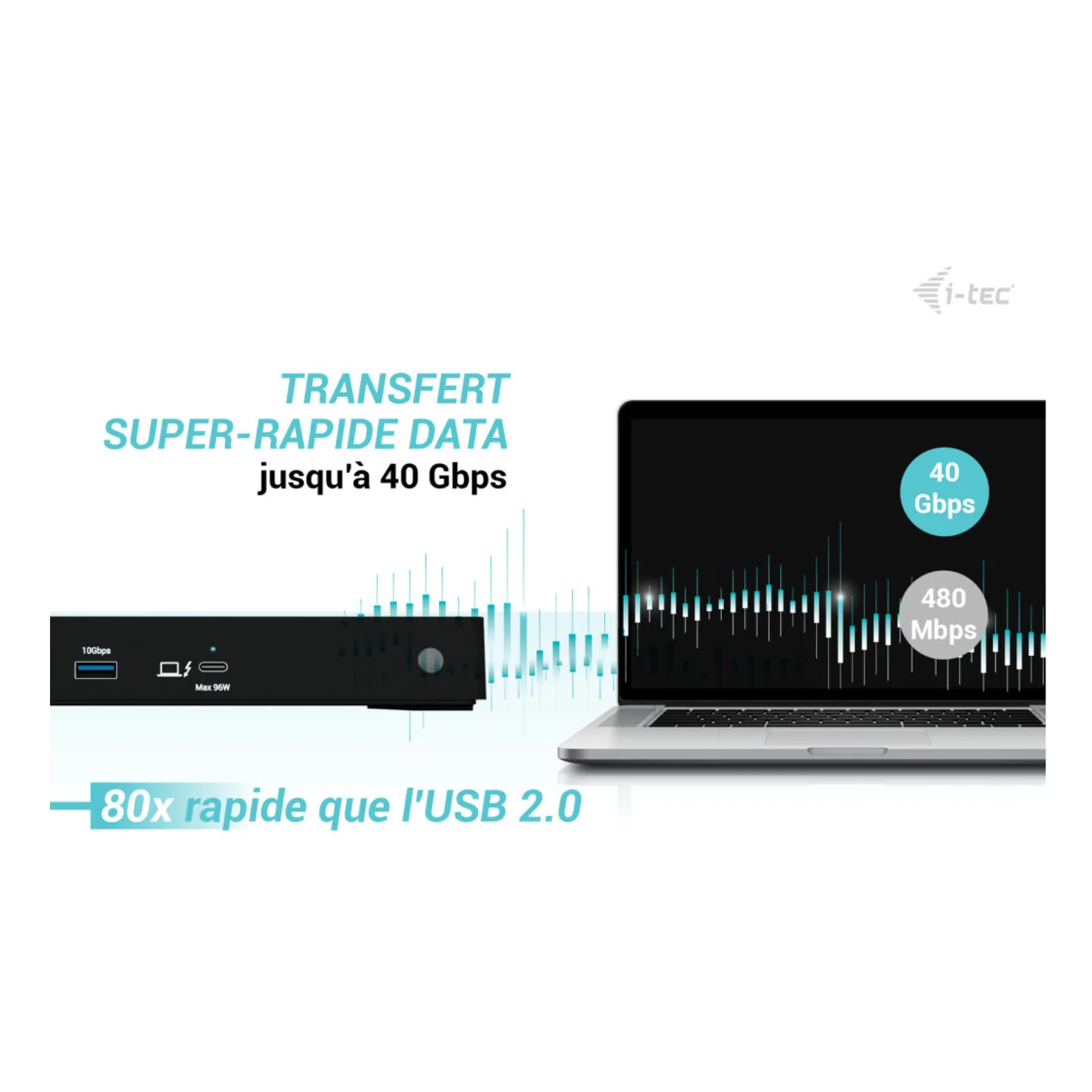 i-tec Thunderbolt4 Triple Display Docking Station + Power Delivery 96W