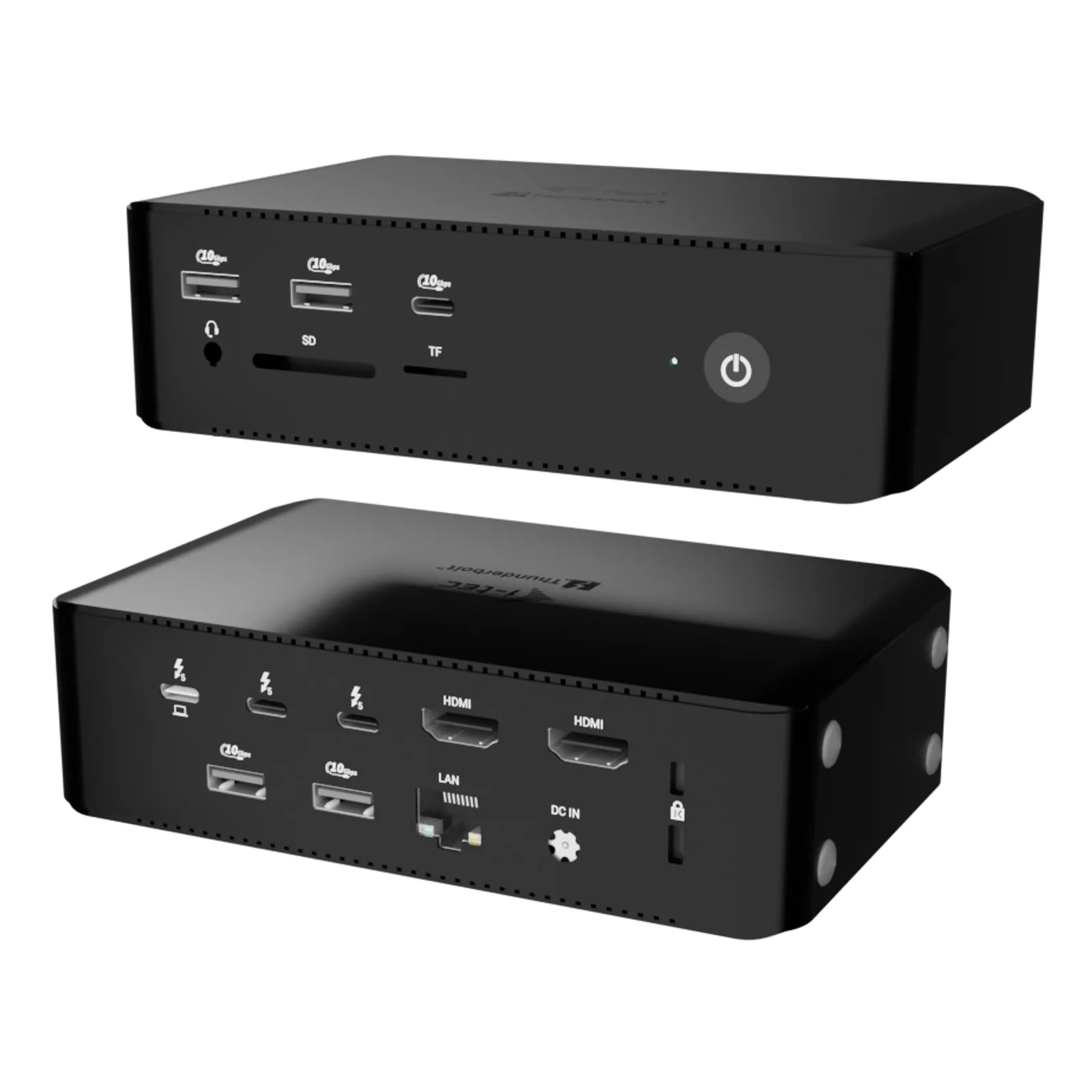 Thunderbolt5 Quattro Display Docking Station, 5x USB, 2.5 GLAN + Power Delivery 140W