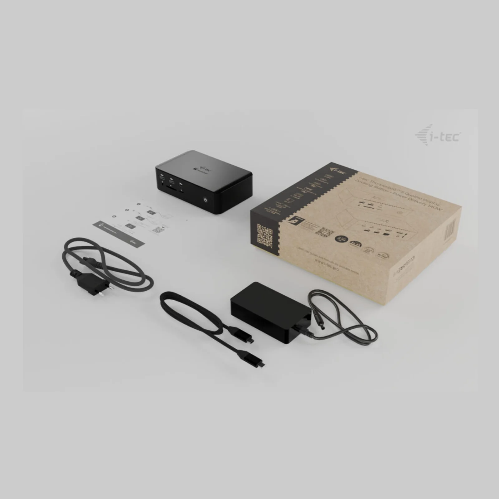 i-tec Thunderbolt5 Quattro Display Docking Station, 5x USB, 2.5 GLAN + Power Delivery 140W
