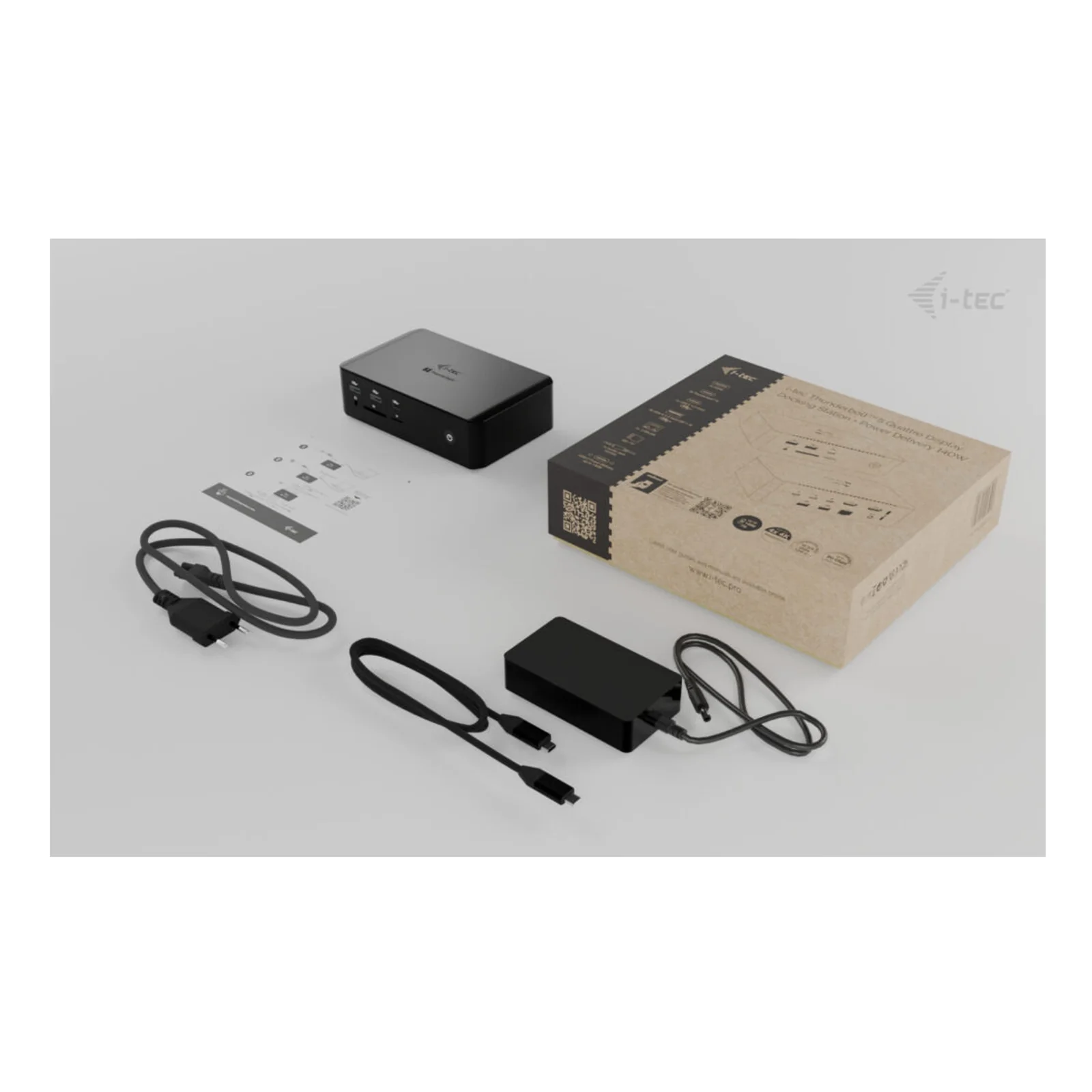 i-tec Thunderbolt5 Quattro Display Docking Station, 5x USB, 2.5 GLAN + Power Delivery 140W