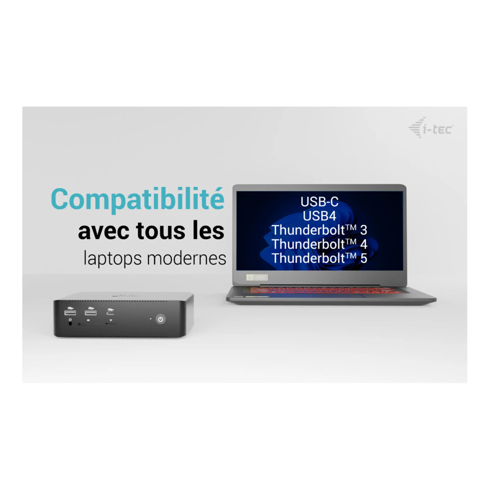 i-tec Thunderbolt5 Quattro Display Docking Station, 5x USB, 2.5 GLAN + Power Delivery 140W