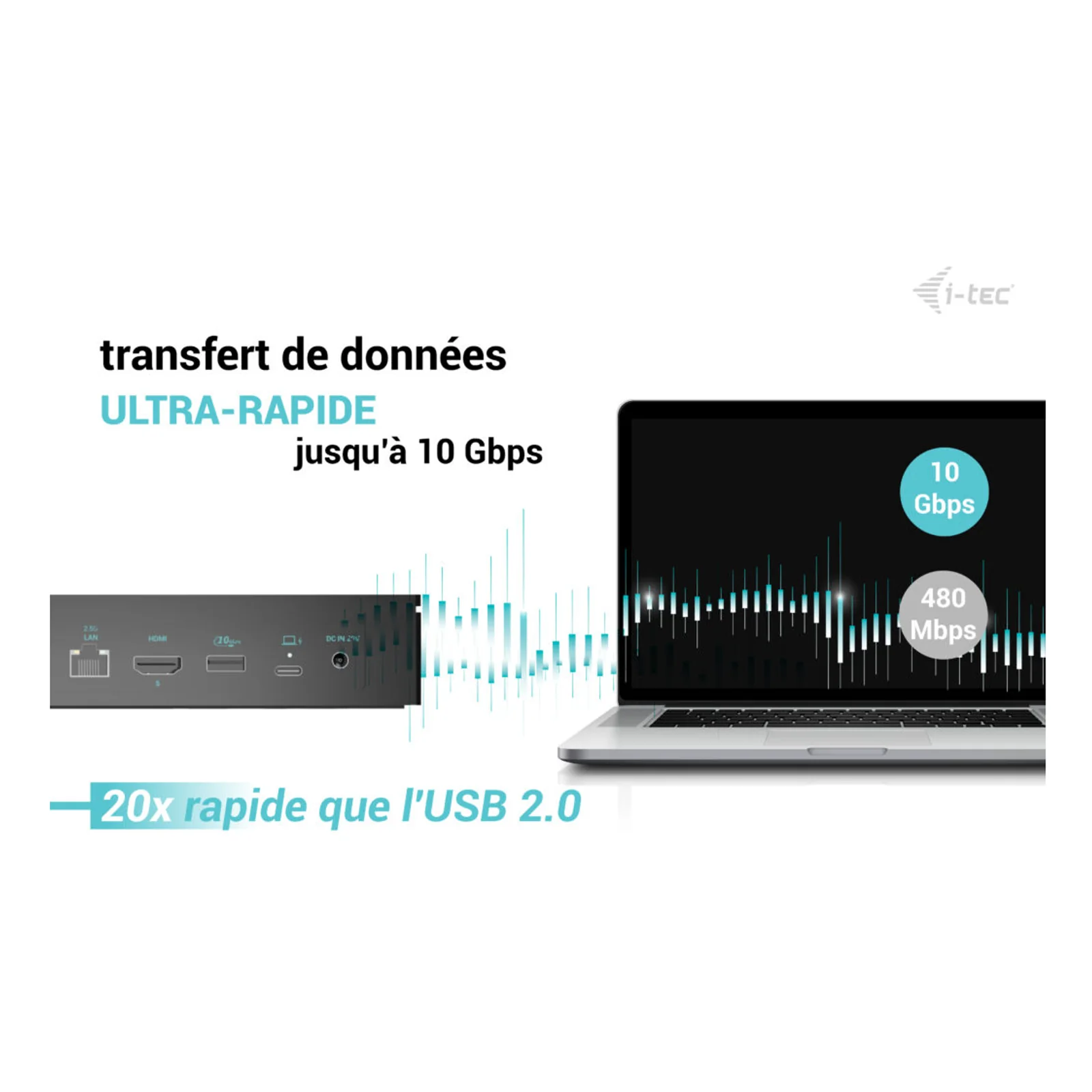 i-tec Universal 5x 4K/60Hz Display Docking Station + Power Delivery 100W