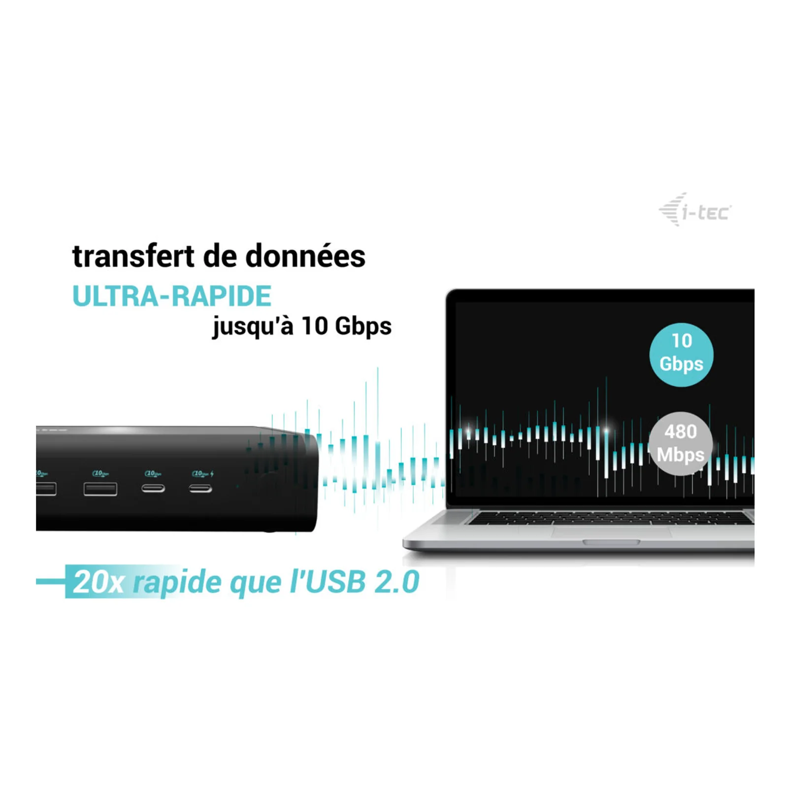 i-tec Universal 6x 4K/60Hz Display Docking Station + Power Delivery 140W