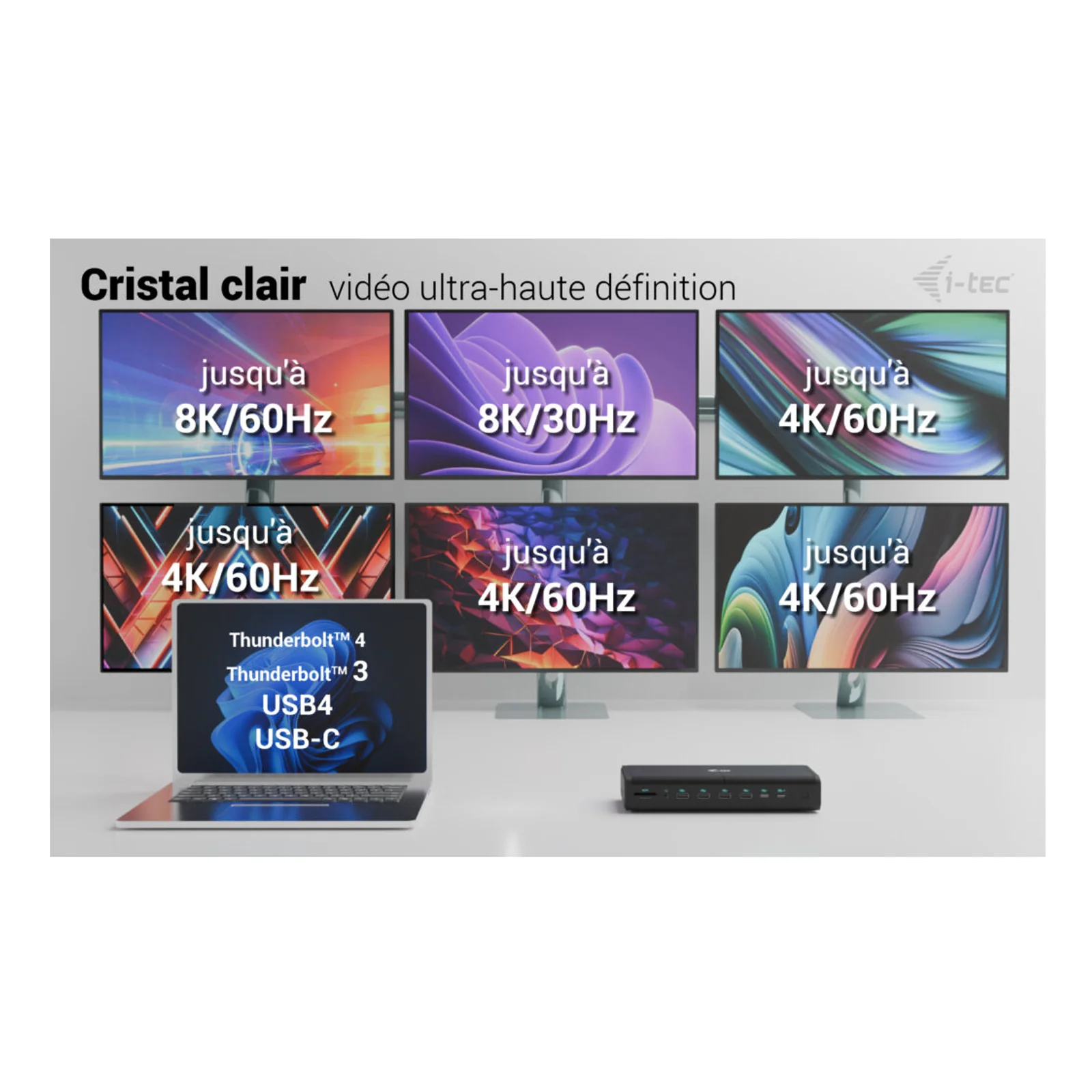 i-tec Universal 6x 4K/60Hz Display Docking Station + Power Delivery 140W