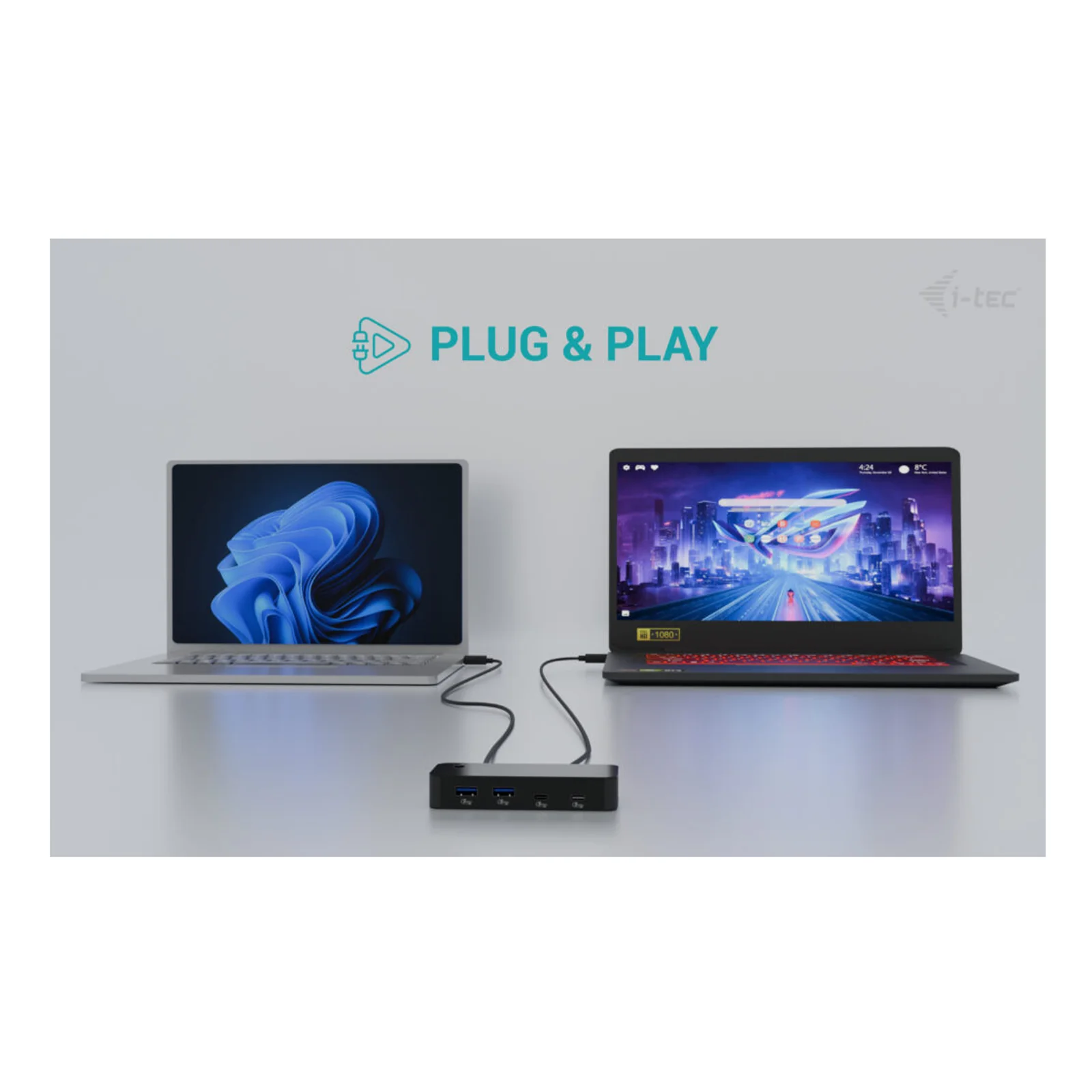 i-tec Universal KVM HUB 2x USB-C + 2x USB-A 3.0