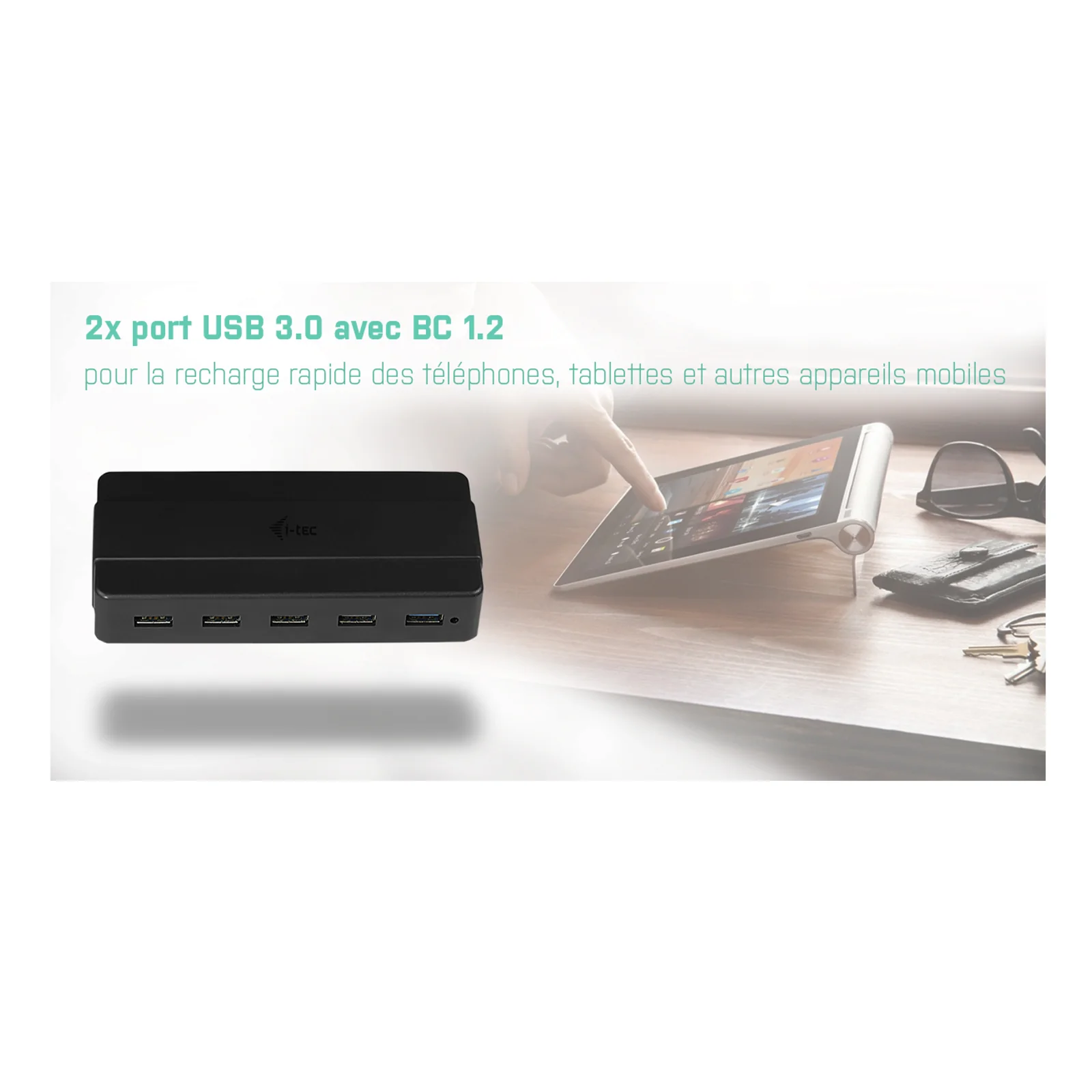 i-tec USB 3.0 Charging HUB 7 Port + Power Adapter