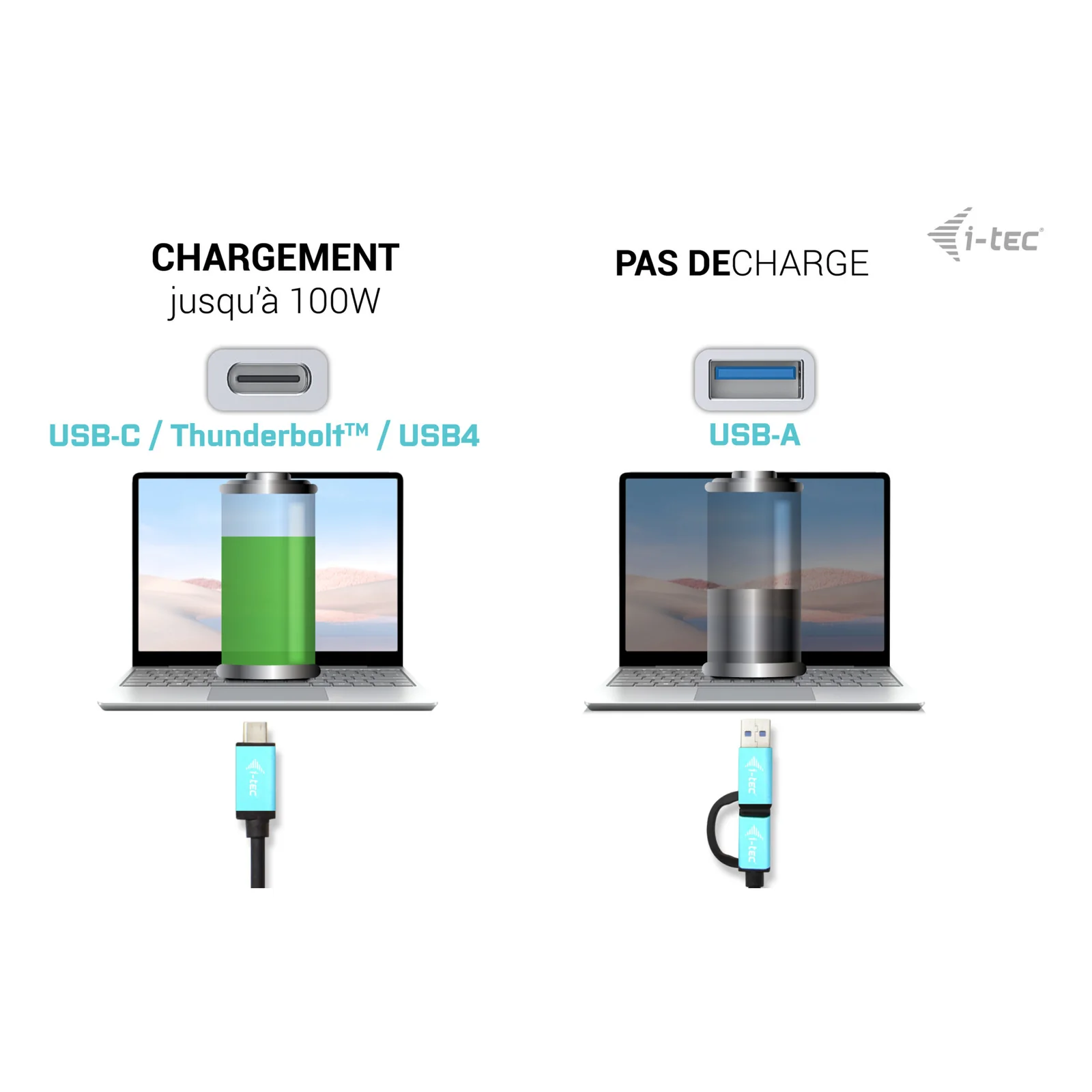 i-tec USB 3.0 / USB-C / Thunderbolt 3 Dual Display Docking Station Gen2 + Power Delivery 100W
