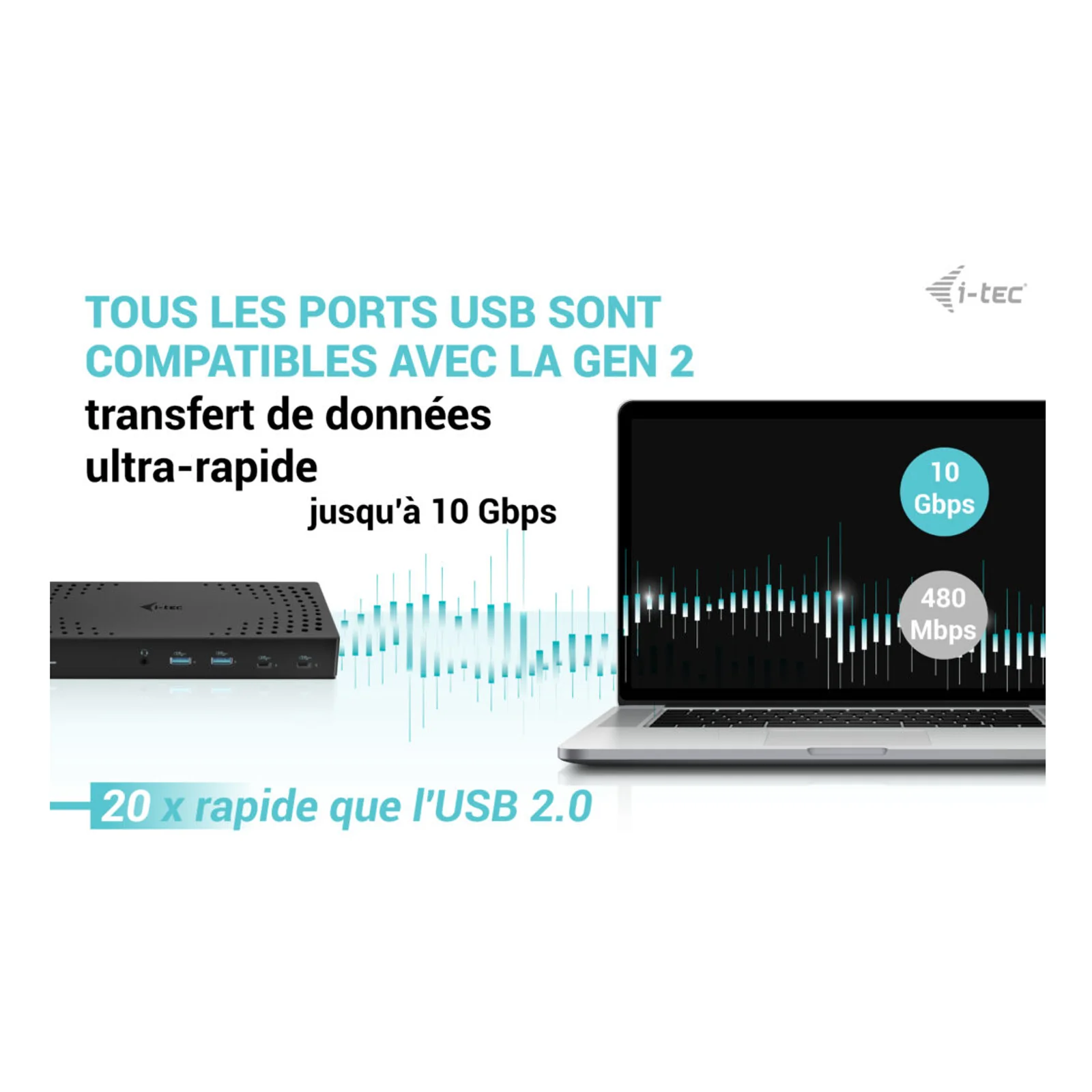 i-tec USB 3.0 / USB-C / Thunderbolt, 3x 4K Docking Station Gen 2 + Power Delivery 100W