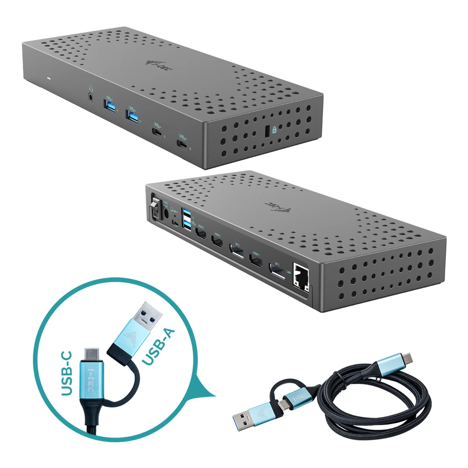 USB 3.0 / USB-C / Thunderbolt, 3x 4K Docking Station Gen 2 + Power Delivery 100W