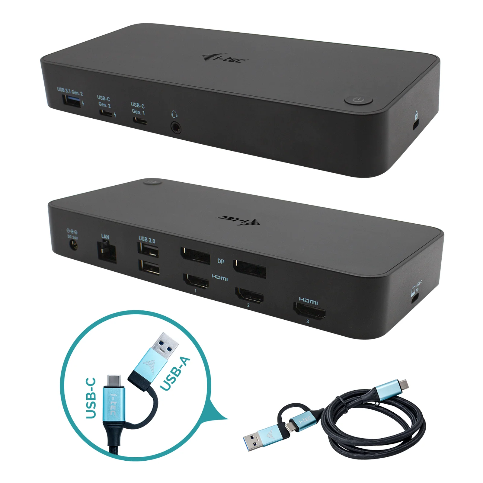 USB 3.0 / USB-C / Thunderbolt, 3x 4K Docking Station + Power Delivery 100W