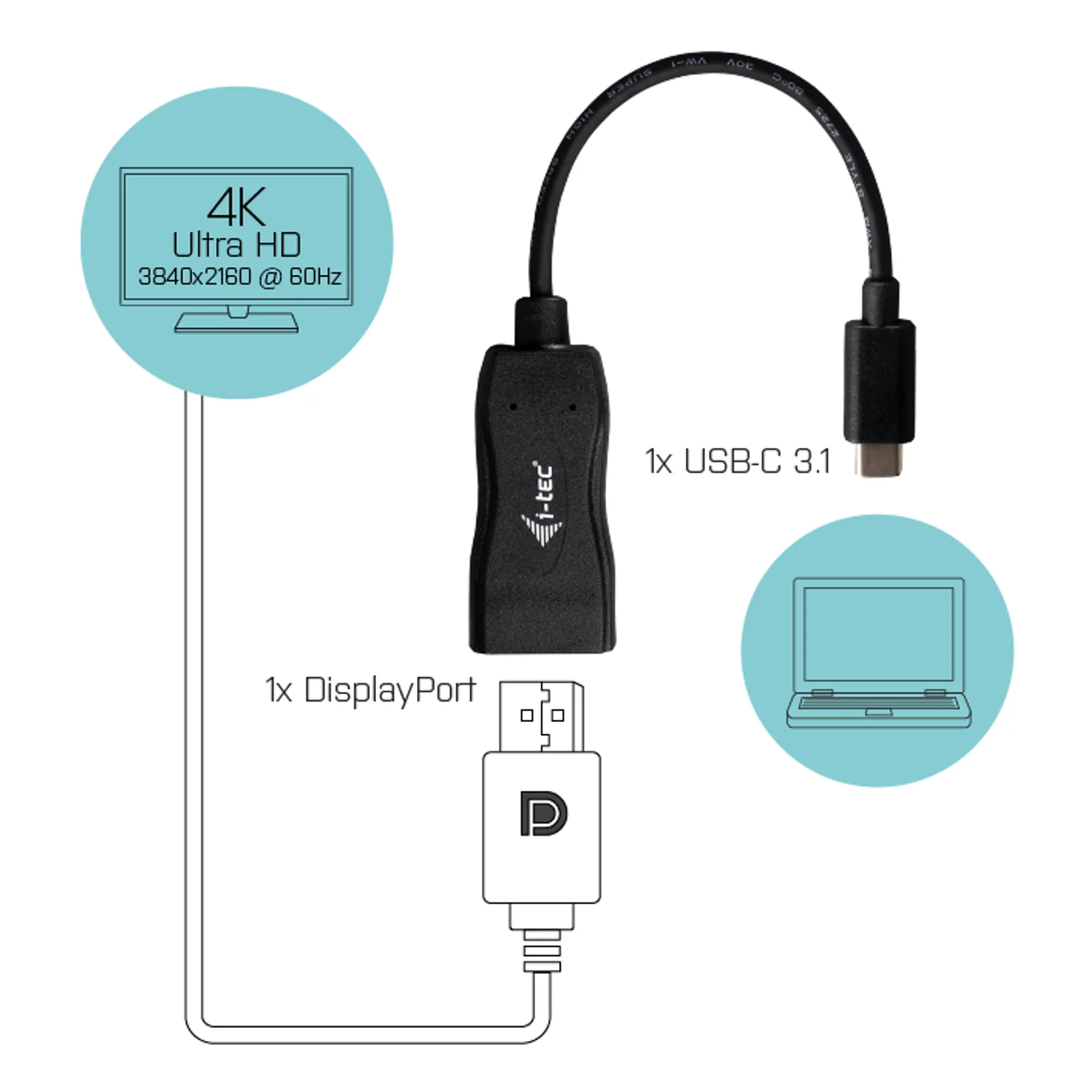 i-tec USB-C Display Port Adapter 4K/60 Hz