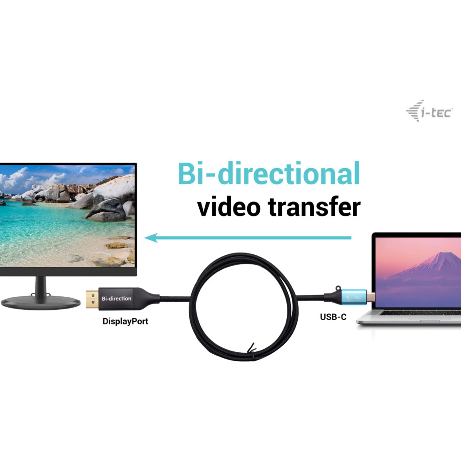 i-tec USB-C DisplayPort Bi-Directional Cable Adapter 8K/30Hz 150cm