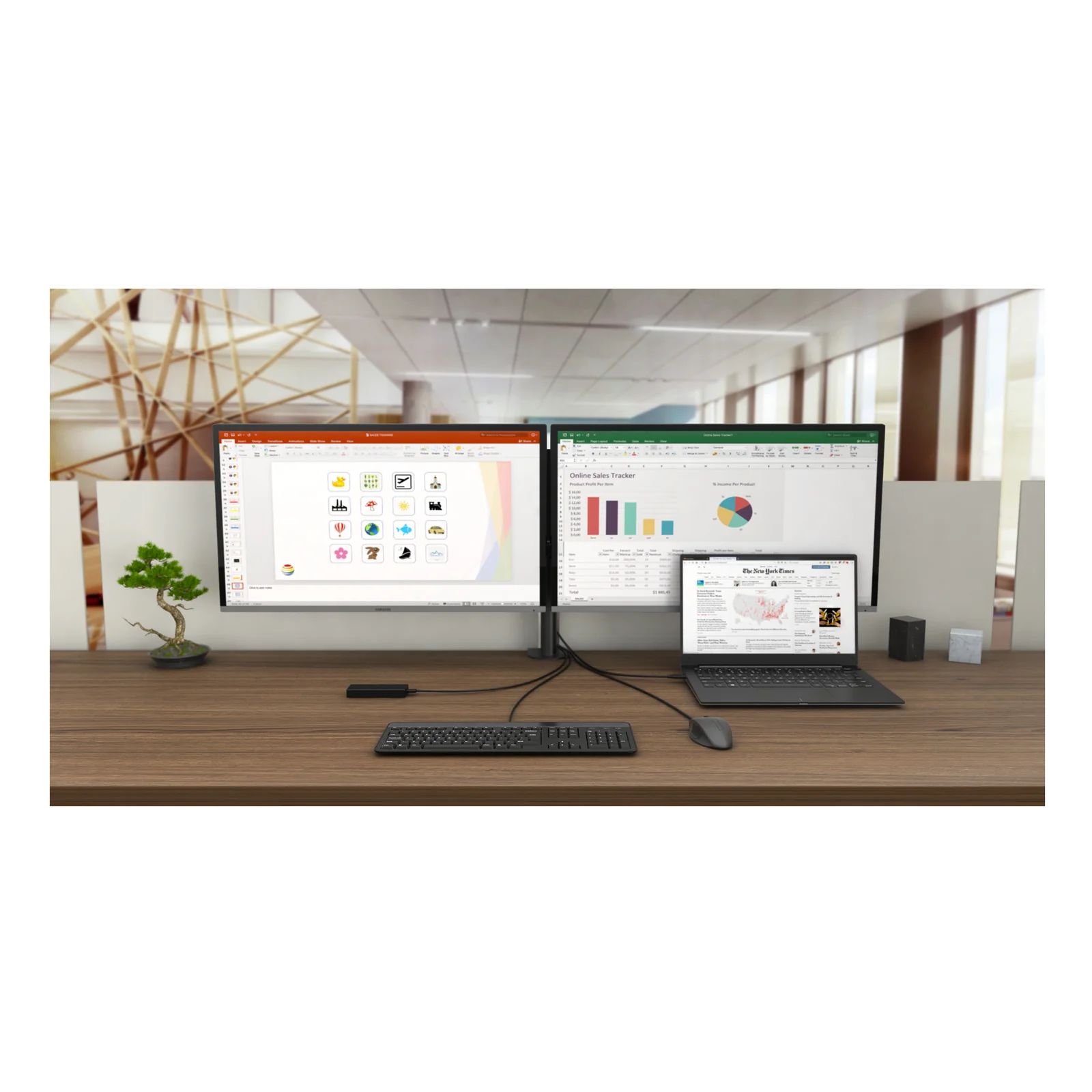 i-tec USB-C Dual Display Docking Station with Power Delivery 100 W + Universal Charger 100 W
