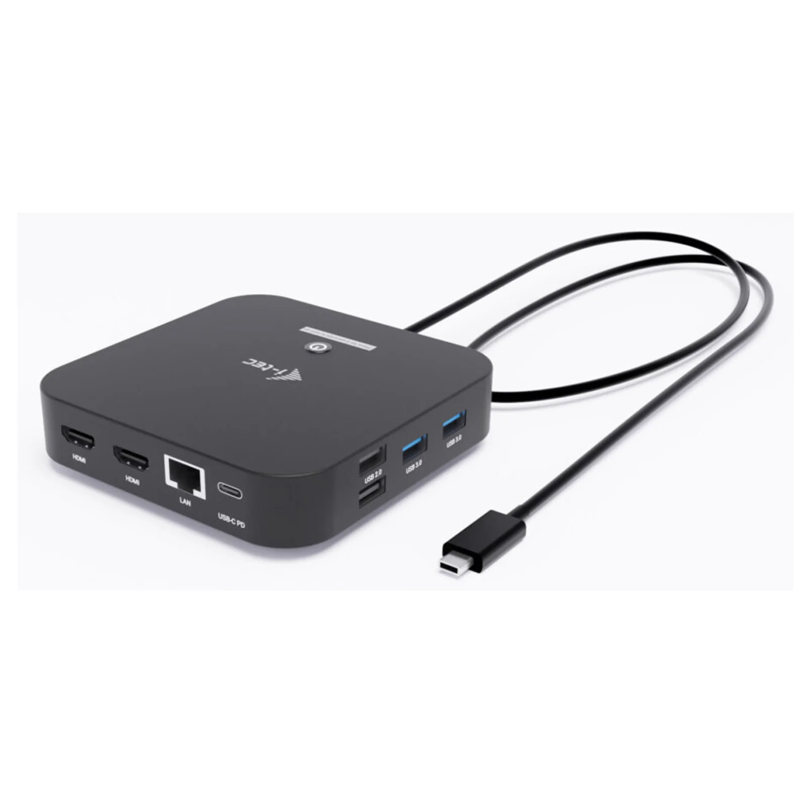 i-tec USB-C Dual HDMI Docking Station with Power Delivery 100 W + Universal Charger 100W Avec fil USB 3.2 Gen 2 (3.1 Gen 2) Type-C Noir