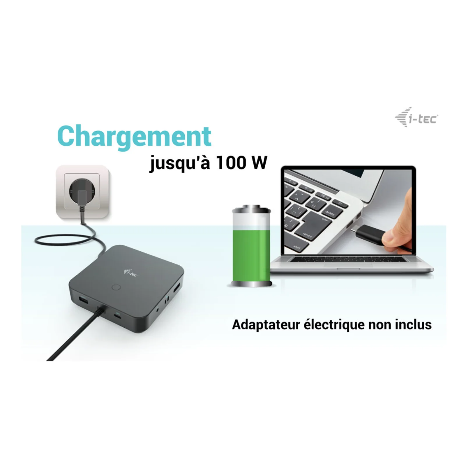 i-tec USB-C HDMI Dual DP Docking Station with Power Delivery 100 W