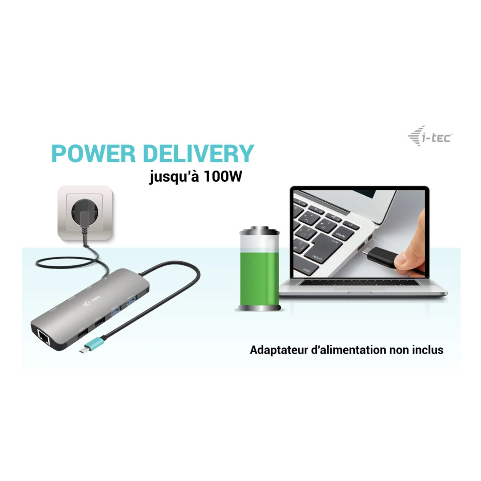 i-tec USB-C Metal Nano 2x Display Docking Station + Power Delivery 100 W