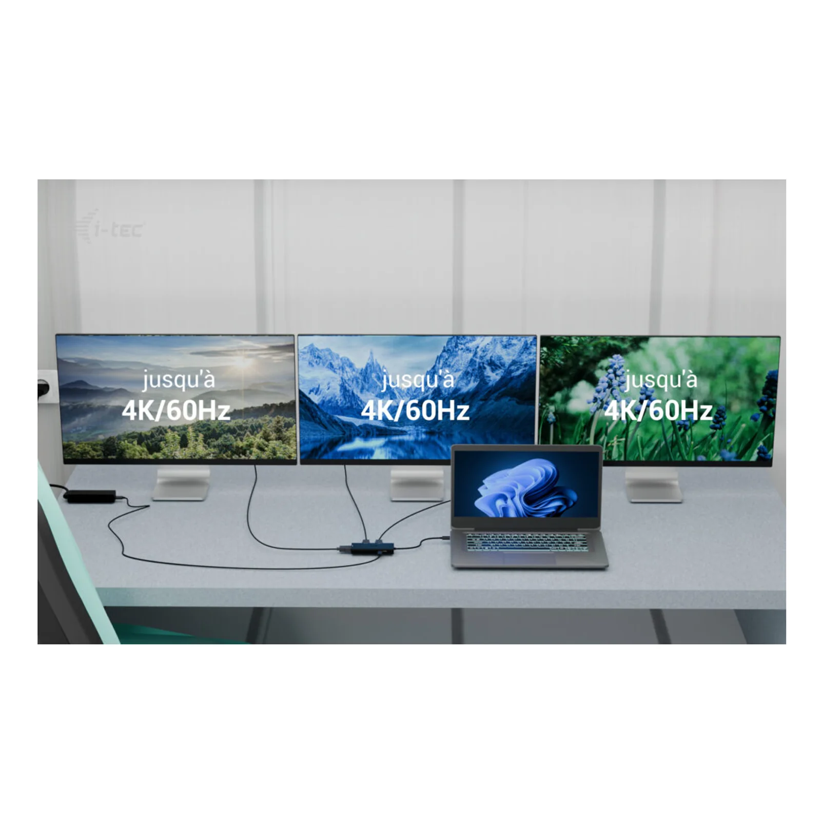 i-tec USB-C Triple 4K HDMI Video Adapter, Power Delivery 100W