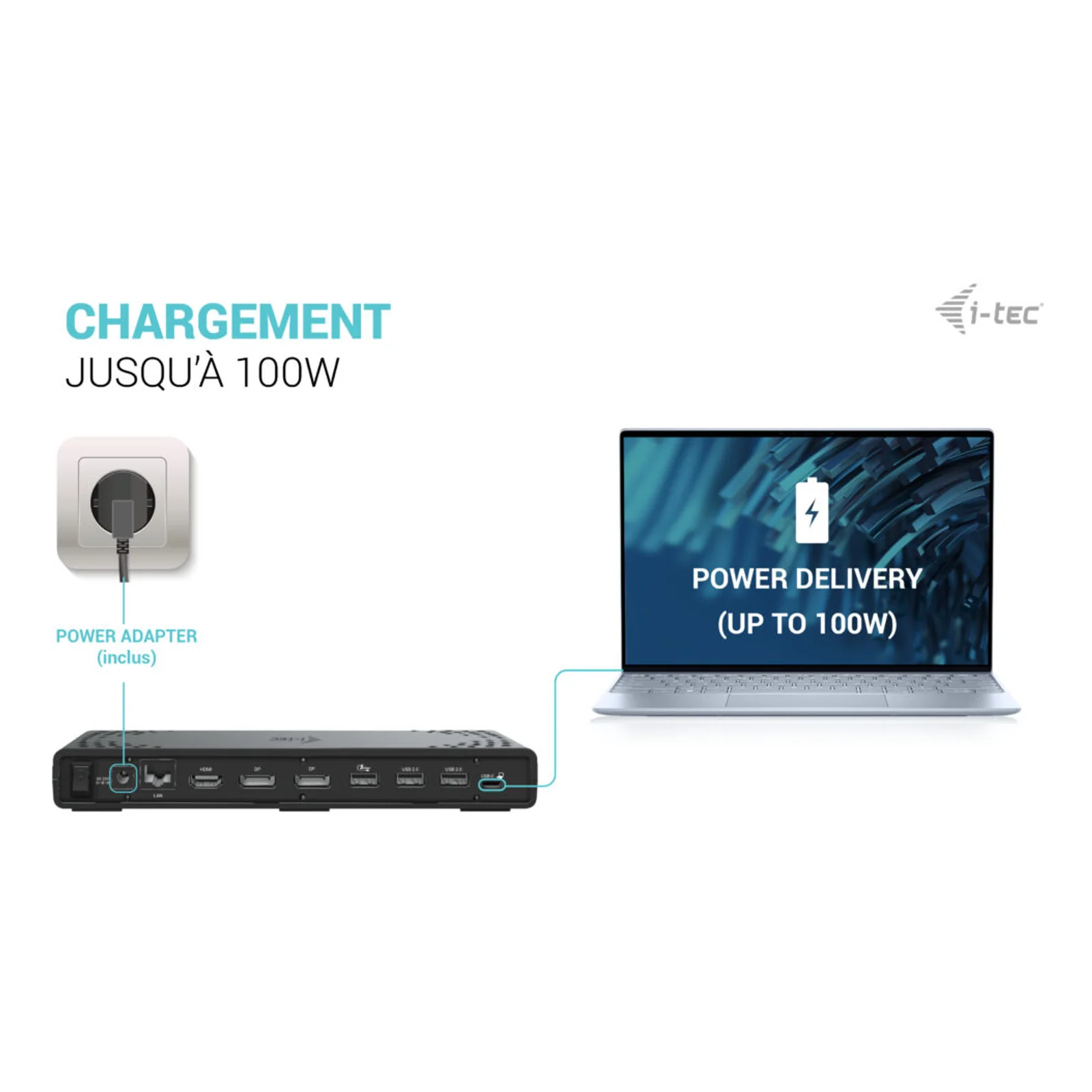 i-tec USB-C Triple Display Docking Station Gen 2 + Power Delivery 100W