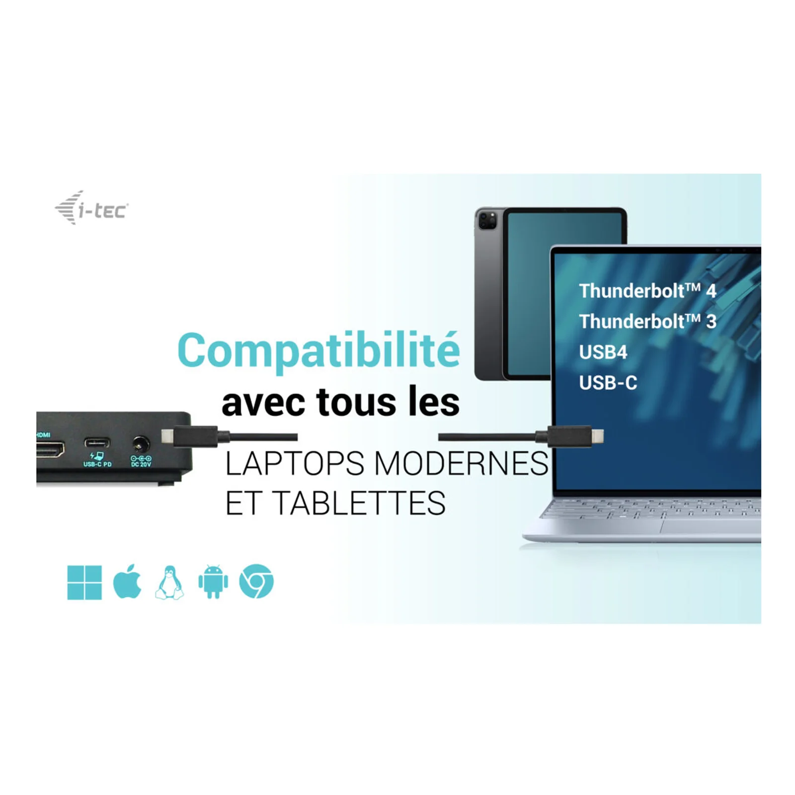 i-tec USB-C Triple Display Docking Station Gen 2 Pro + Power Delivery 100W