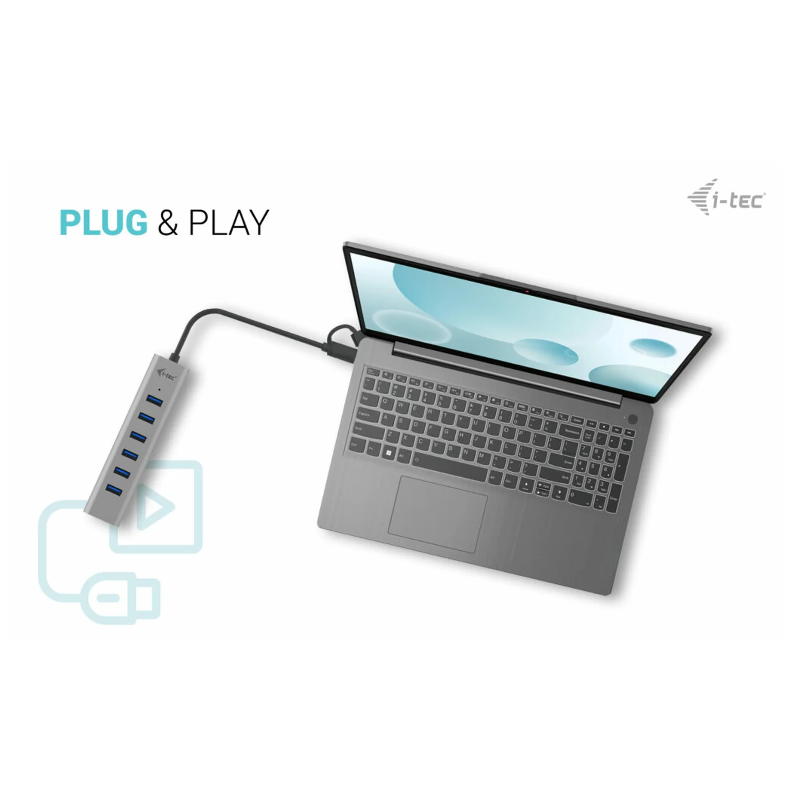 i-tec USB-C/USB-A Charging Metal HUB 7 Port
