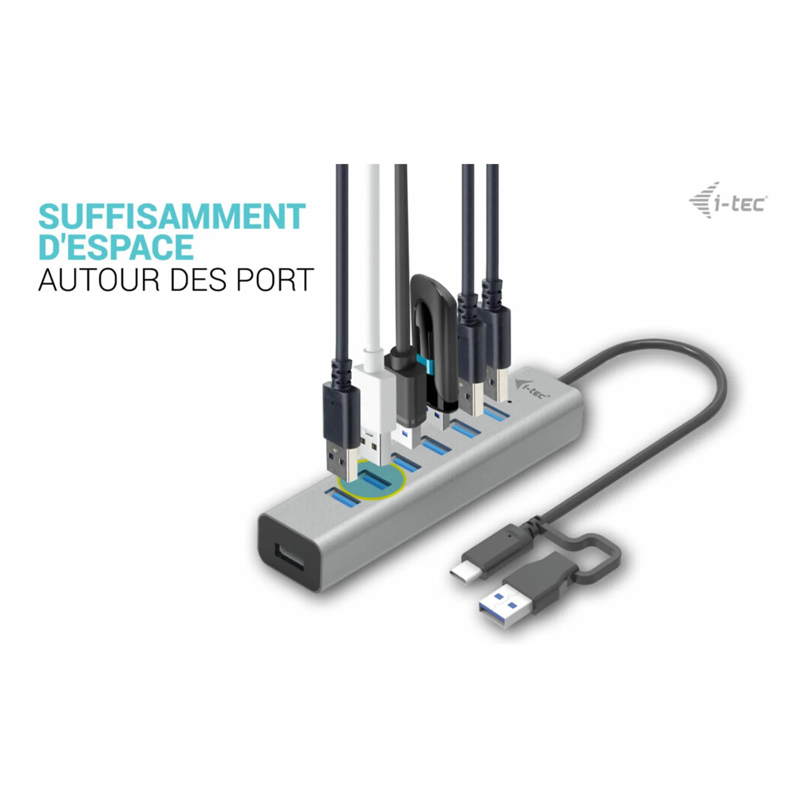 i-tec USB-C/USB-A Charging Metal HUB 7 Port