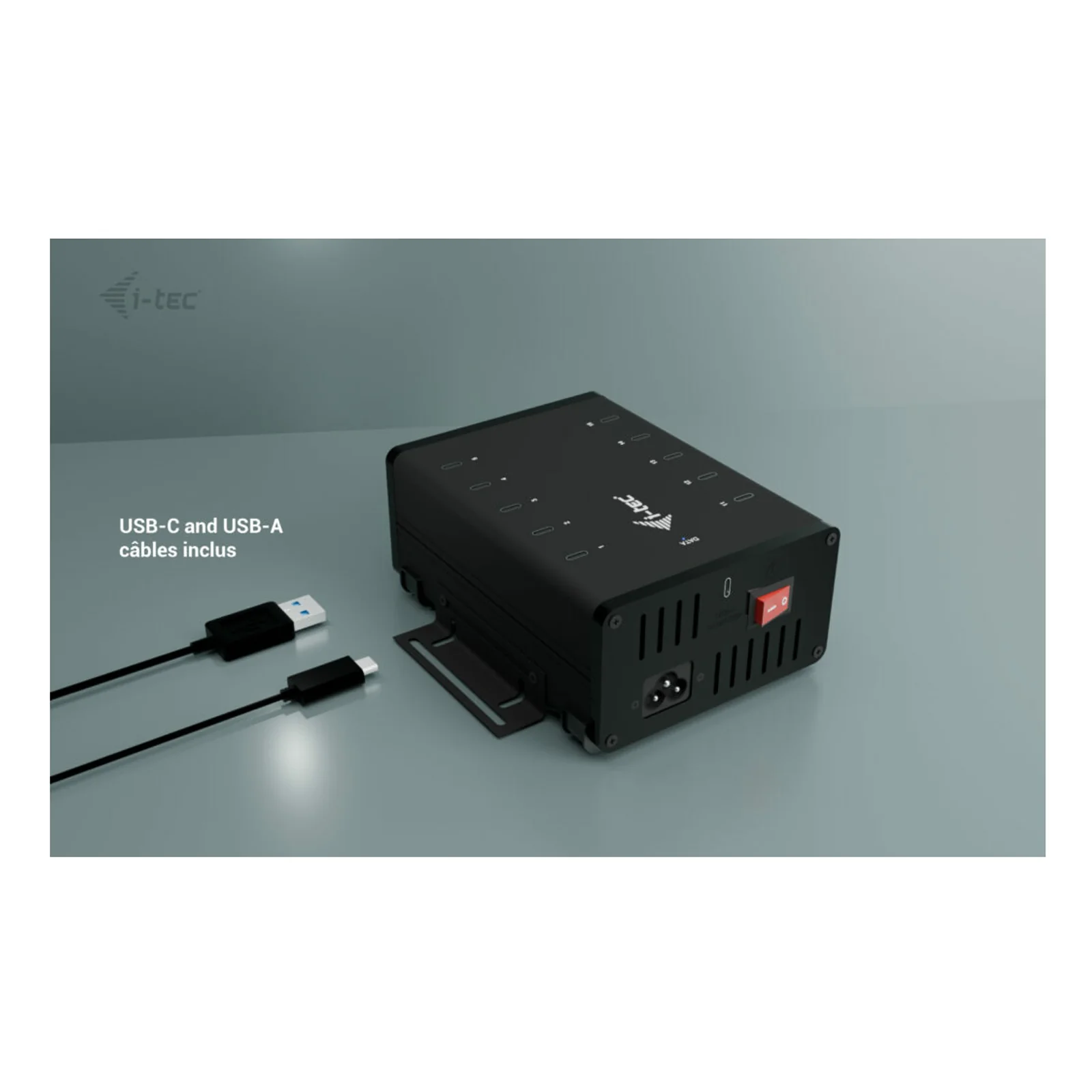 i-tec USB-C/USB-A Metal Charging + data HUB, 15W per port, 10x USB-C