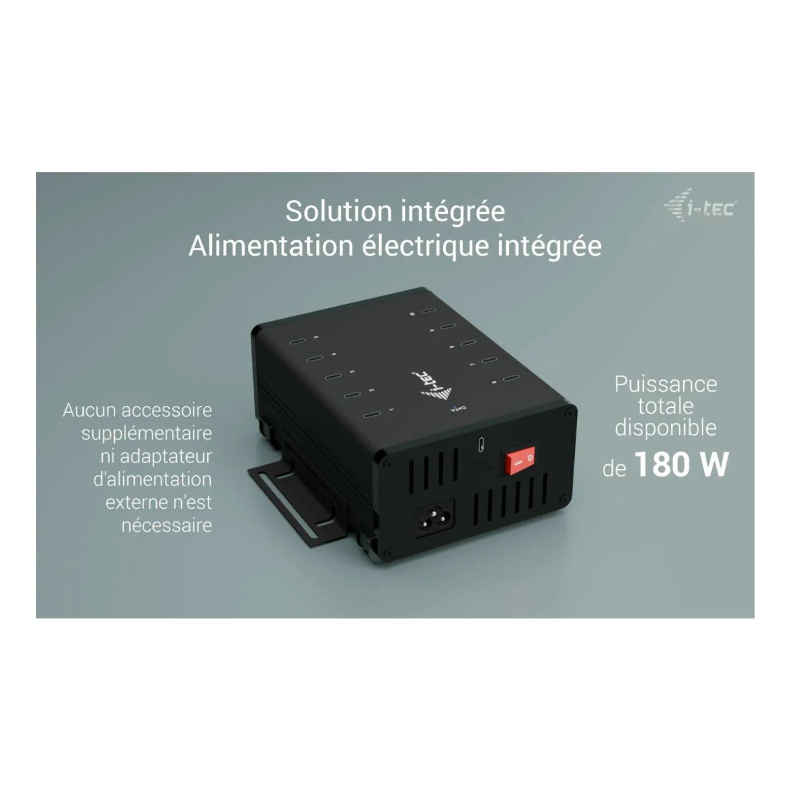 i-tec USB-C/USB-A Metal Charging + data HUB, 15W per port, 10x USB-C