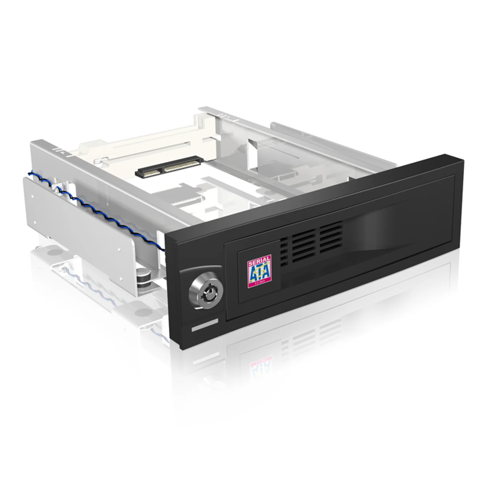 ICY BOX IB-168SK-B 13,3 cm (5.25") Panneau de support Noir