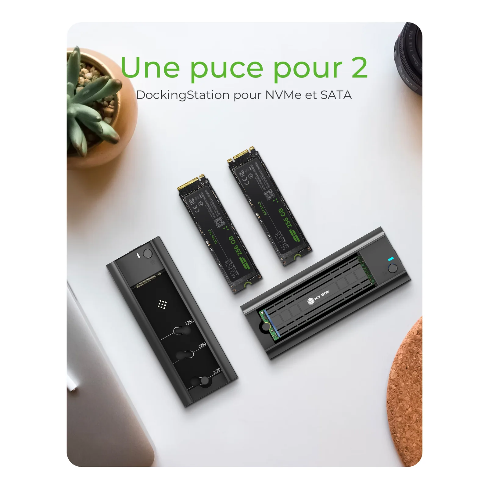 ICY BOX IB-180MC-C31 Enceinte ssd Noir M.2