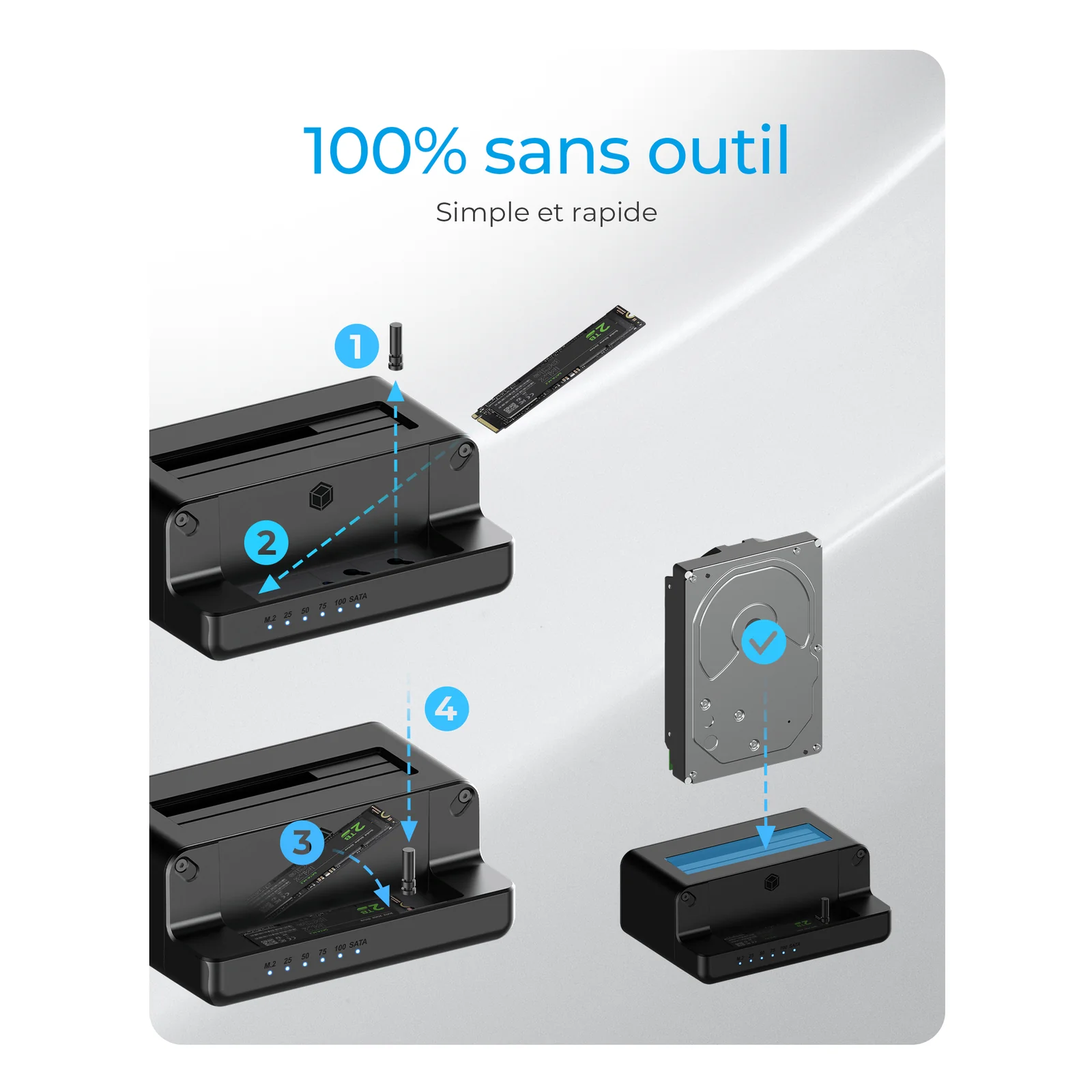 ICY BOX IB-2914MSCL-C31 USB 3.2 Gen 2 (3.1 Gen 2) Type-C Noir