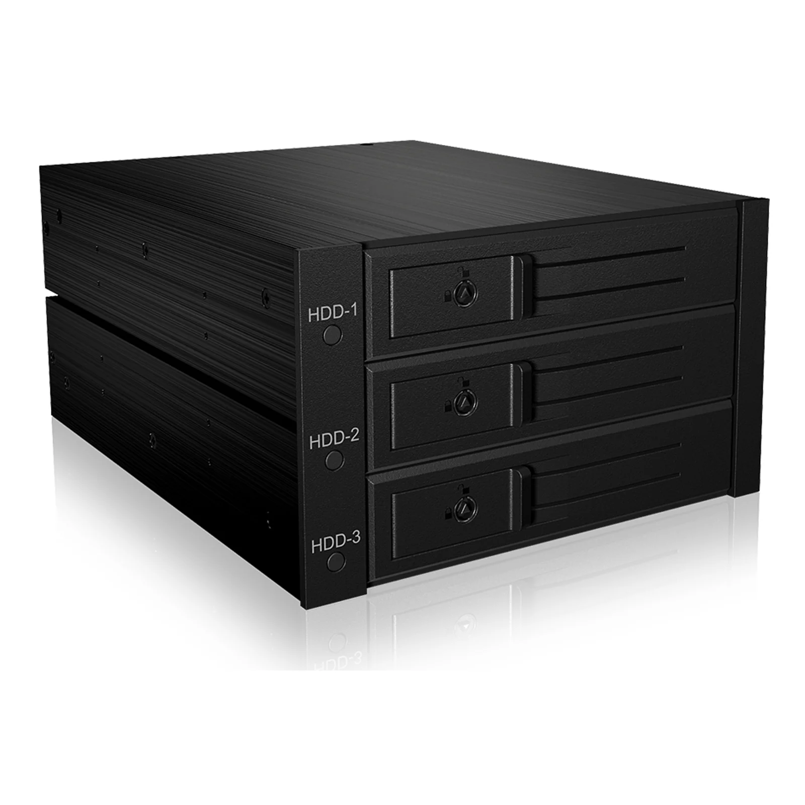 IB-563SSK 2x 5,25" Plateau de stockage de disques Noir