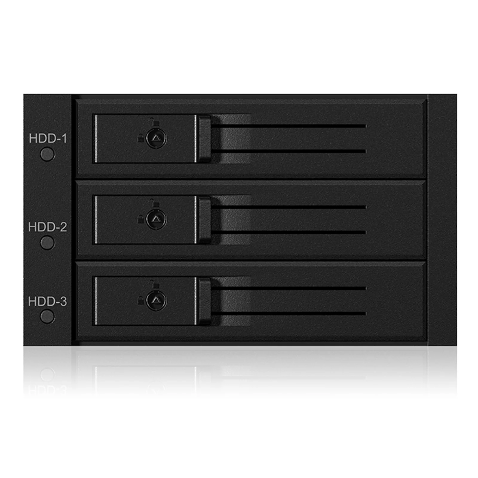 ICY BOX IB-563SSK 2x 5,25" Plateau de stockage de disques Noir