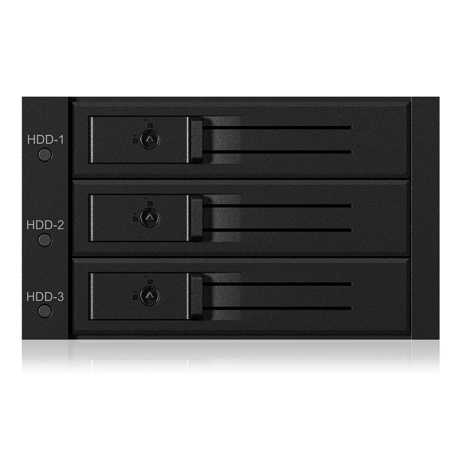 ICY BOX IB-563SSK 2x 5,25" Plateau de stockage de disques Noir