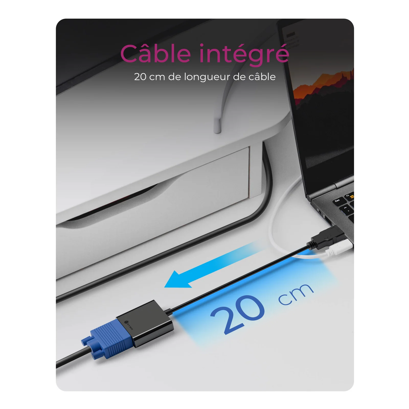 ICY BOX IB-AC502a 0,2 m HDMI Type A (Standard) VGA (D-Sub)