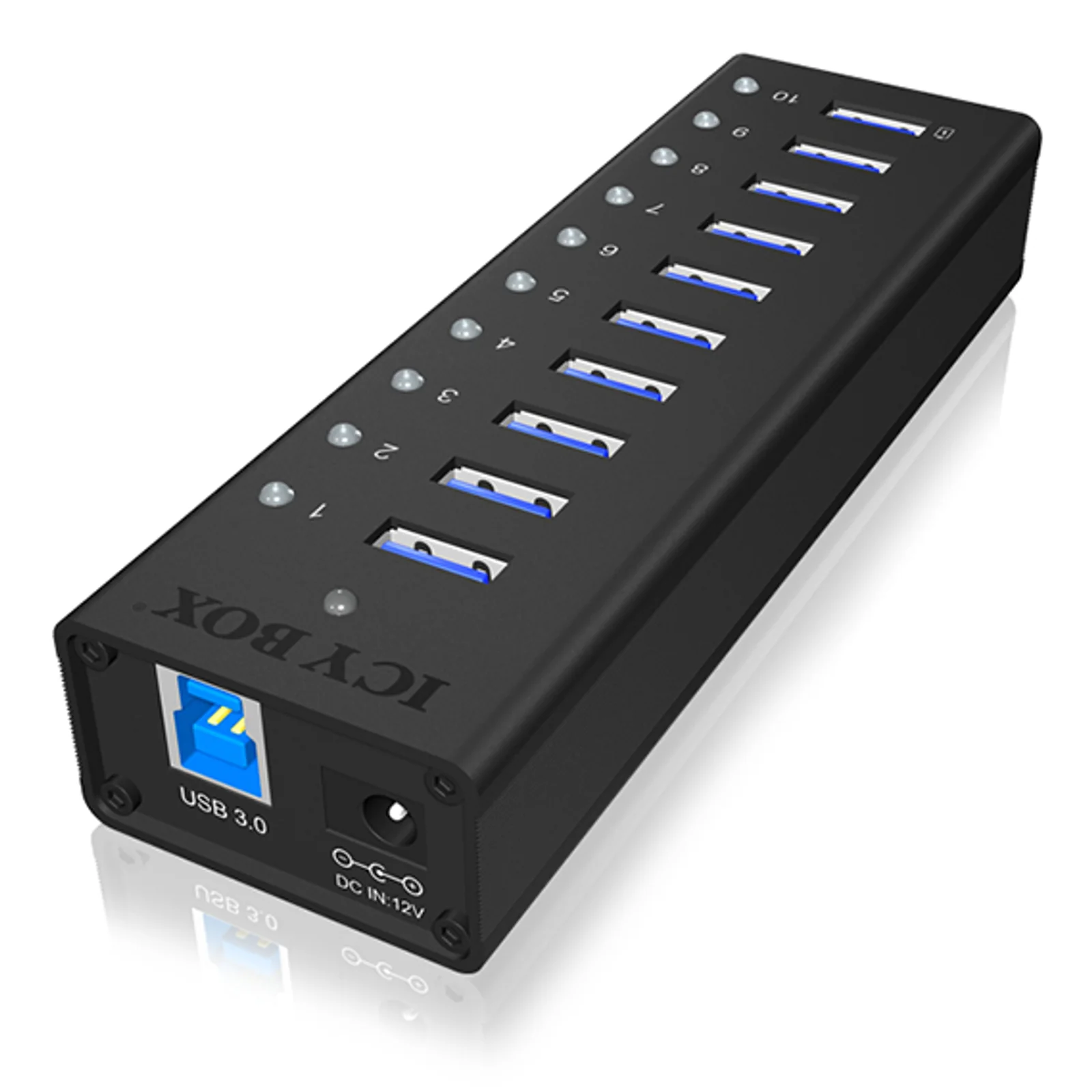 ICY BOX IB-AC6110 USB 3.2 Gen 1 (3.1 Gen 1) Type-B 5000 Mbit/s Noir