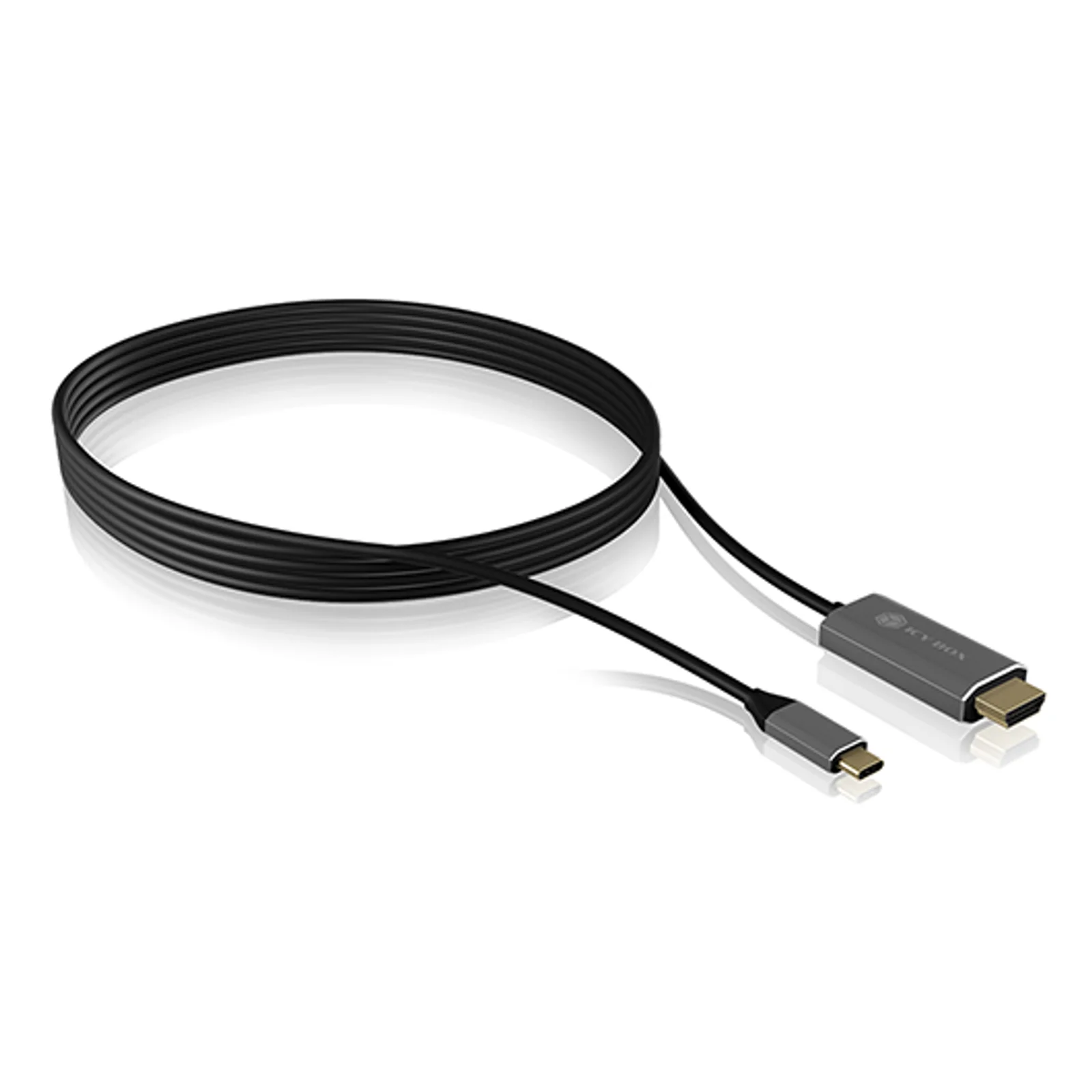 IB-CB020-C câble HDMI 1,8 m HDMI Type A (Standard) Noir, Argent
