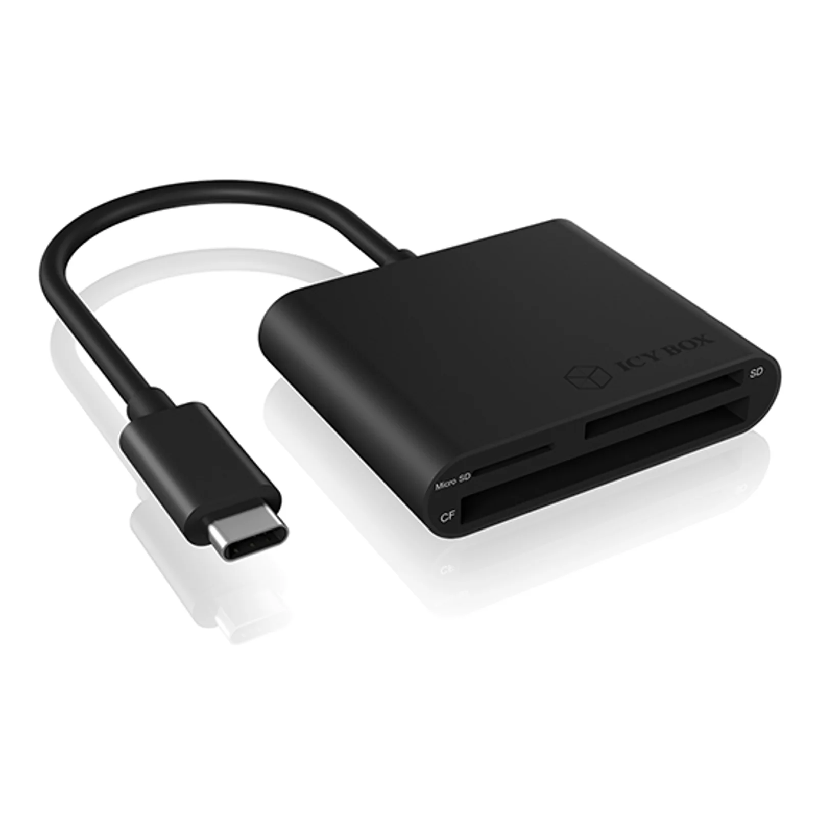 ICY BOX IB-CR301-C3 lecteur de carte mémoire USB 3.2 Gen 1 (3.1 Gen 1) Type-C Noir