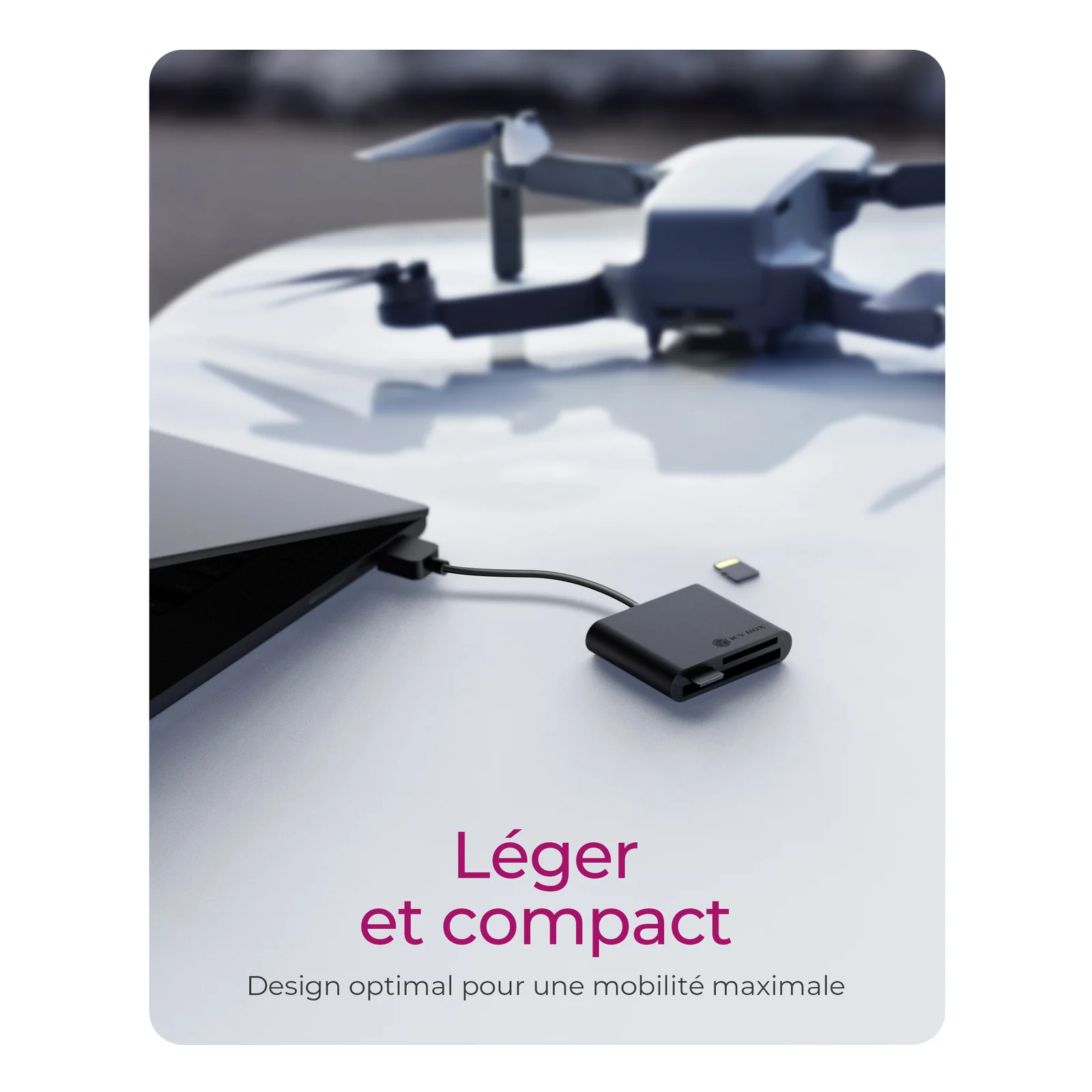 ICY BOX IB-CR301-U3 lecteur de carte mémoire USB 3.2 Gen 1 (3.1 Gen 1) Noir
