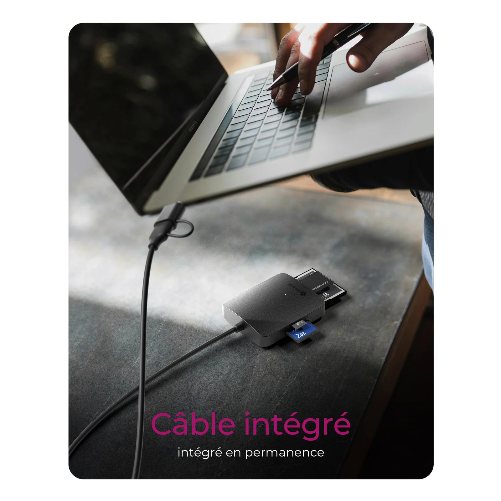 ICY BOX IB-CR302-CU3 lecteur de carte mémoire USB 3.2 Gen 1 (3.1 Gen 1) Type-A Noir