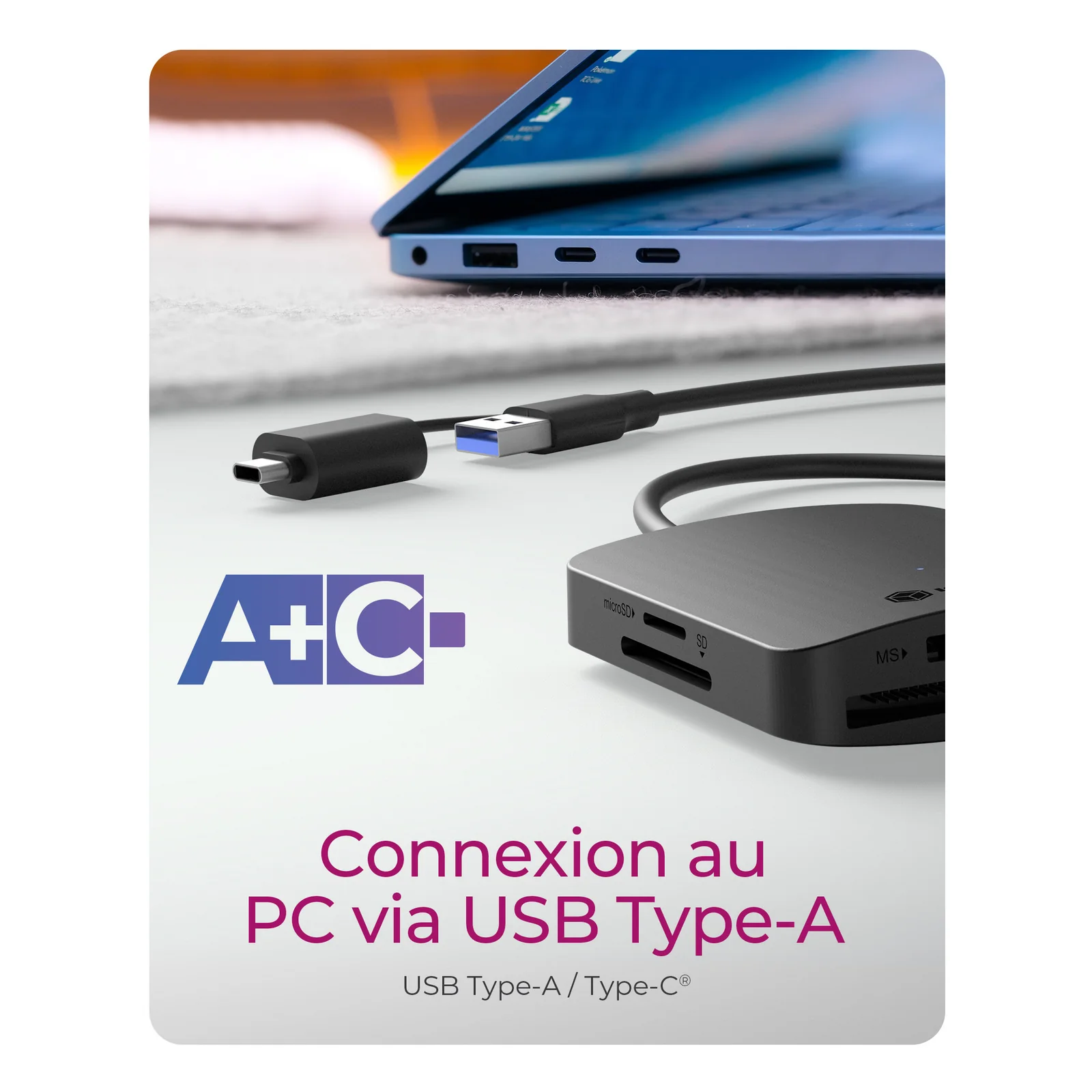 ICY BOX IB-CR302-CU3 lecteur de carte mémoire USB 3.2 Gen 1 (3.1 Gen 1) Type-A Noir