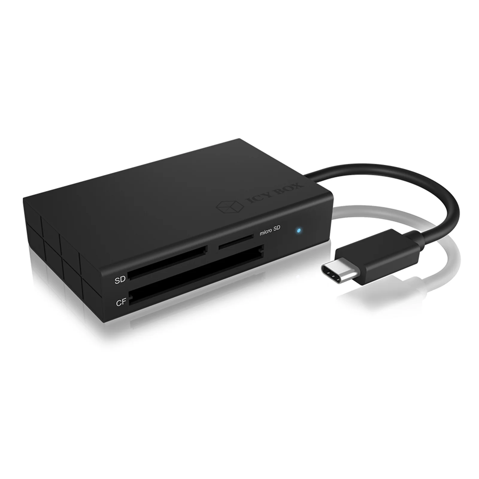 IB-CR401-C3 lecteur de carte mémoire USB 3.2 Gen 1 (3.1 Gen 1) Type-C Noir