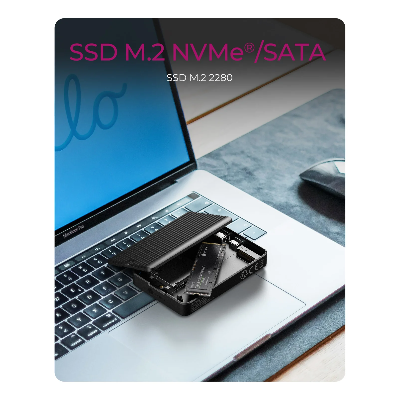 ICY BOX IB-CR601M-C31 Enceinte ssd Noir M.2