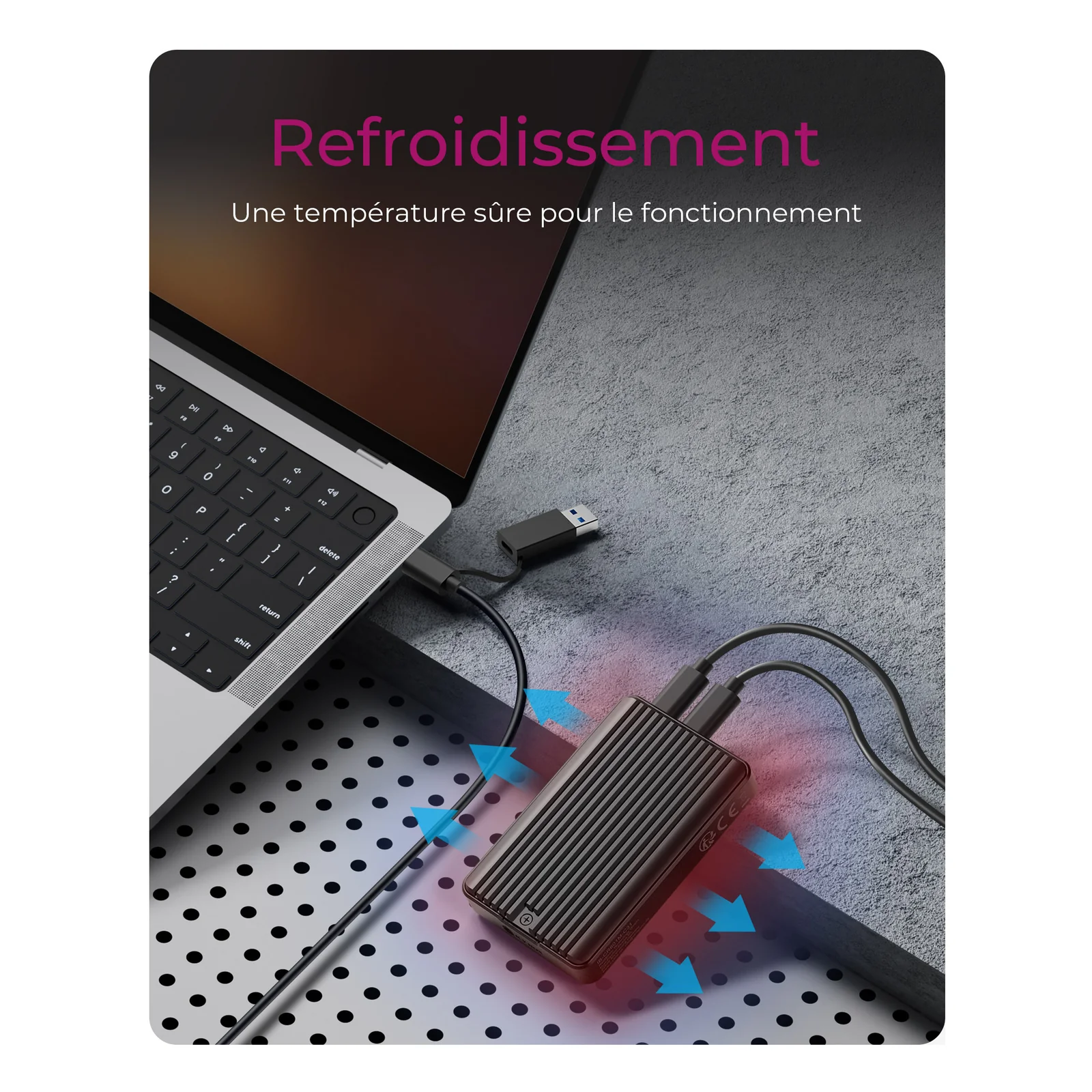 ICY BOX IB-CR601M-C31 Enceinte ssd Noir M.2