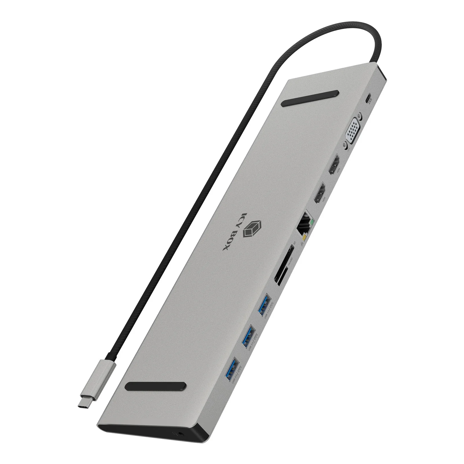 IB-DK2106a-CPD Avec fil USB 3.2 Gen 1 (3.1 Gen 1) Type-C Anthracite, Noir