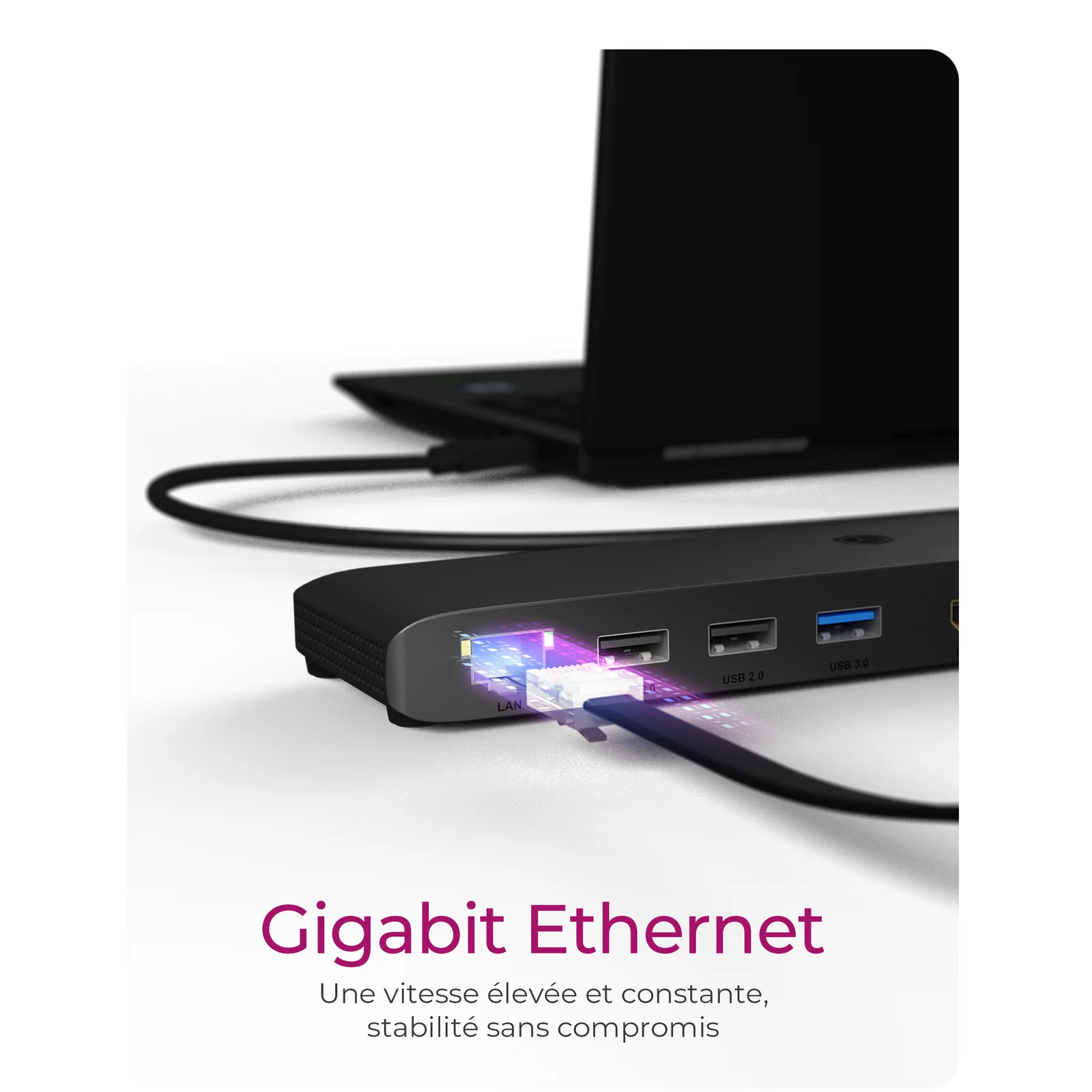 ICY BOX IB-DK2116-C Station d'accueil USB 3.2 Gen 2 (3.1 Gen 2) Type-C Noir