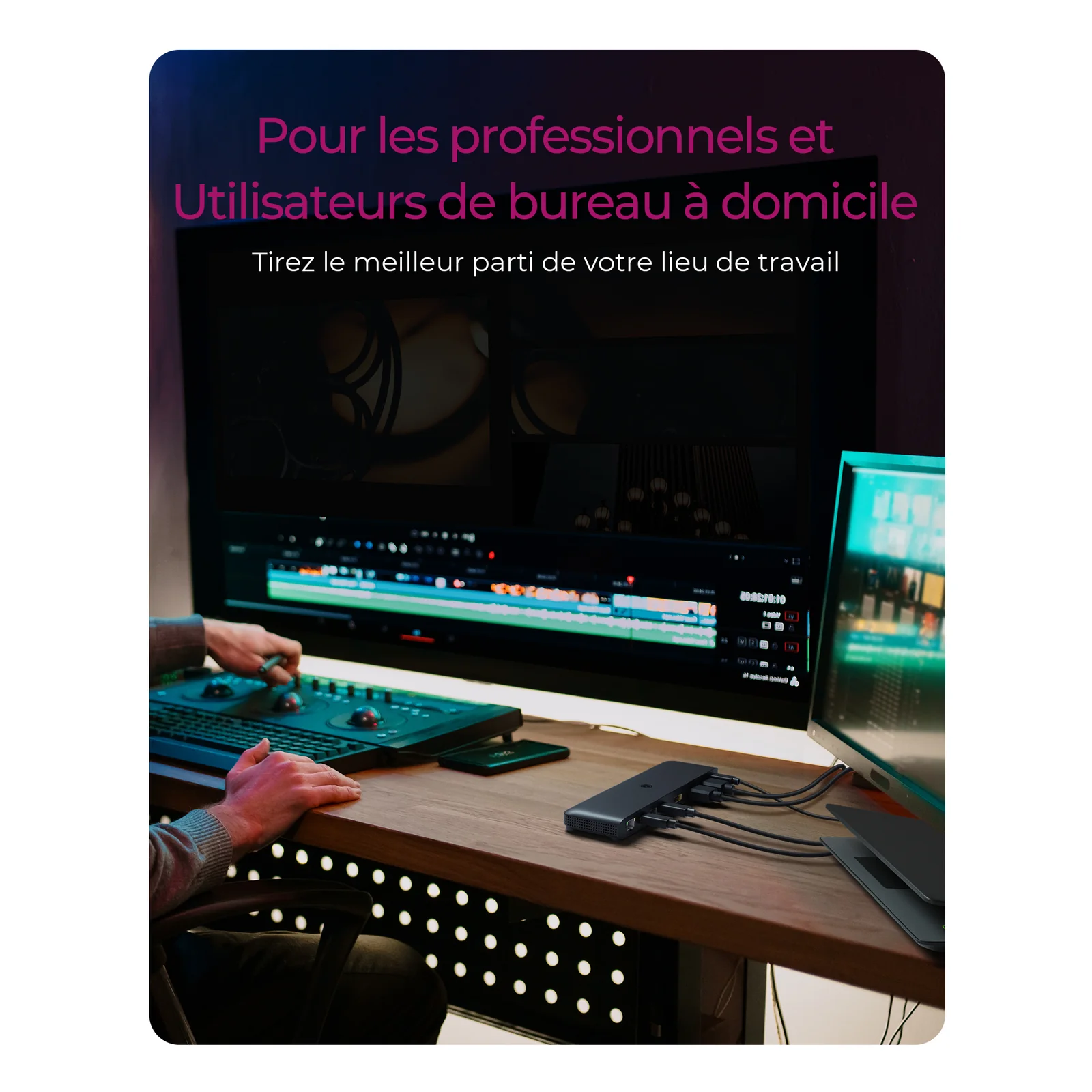 ICY BOX IB-DK2116-C Station d'accueil USB 3.2 Gen 2 (3.1 Gen 2) Type-C Noir