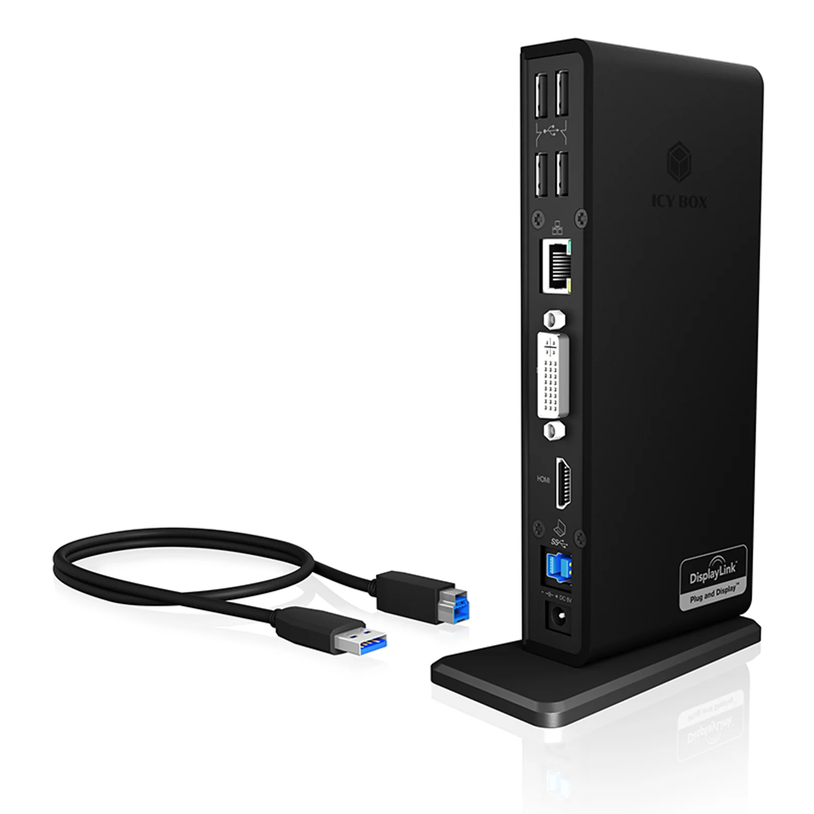IB-DK2241AC Avec fil USB 3.2 Gen 1 (3.1 Gen 1) Type-A Noir