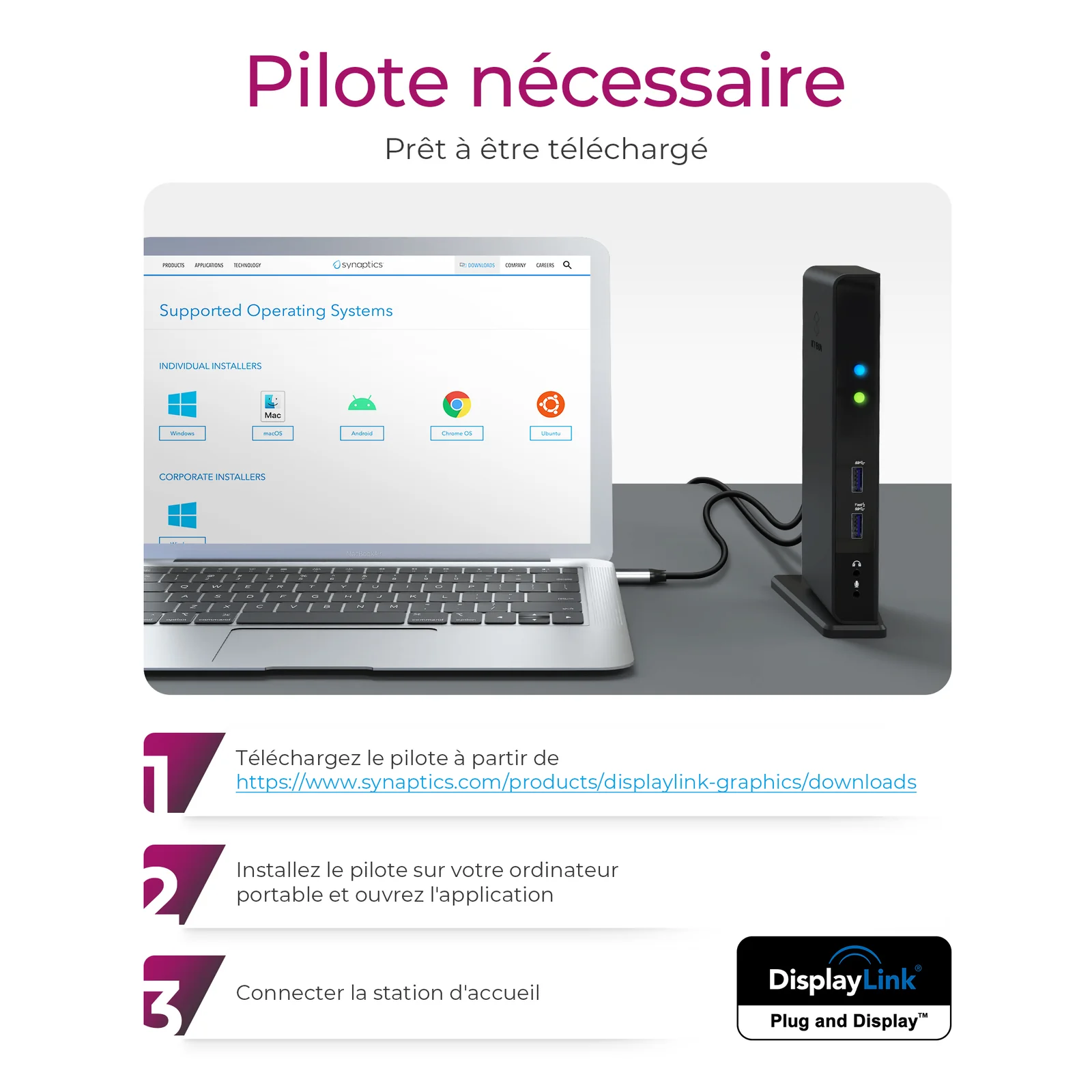 ICY BOX IB-DK2241AC Avec fil USB 3.2 Gen 1 (3.1 Gen 1) Type-A Noir